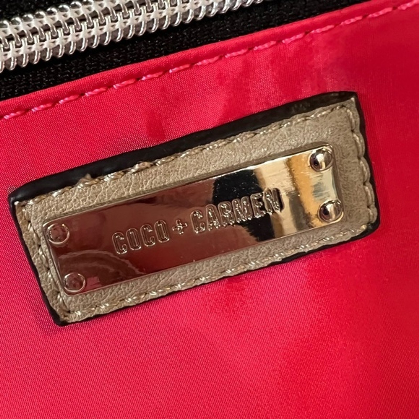 Coco+Carmen Dark Pink Crossbody Bag Purse Removable Adjustable Strap Travel