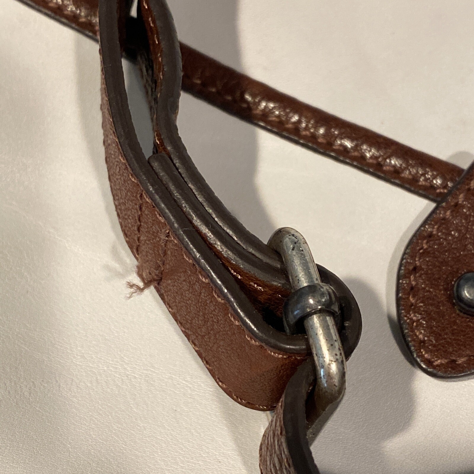 Vintage Original Ghurka No 509 PURSER white Leather/Trim Crossbody Bag RARE!
