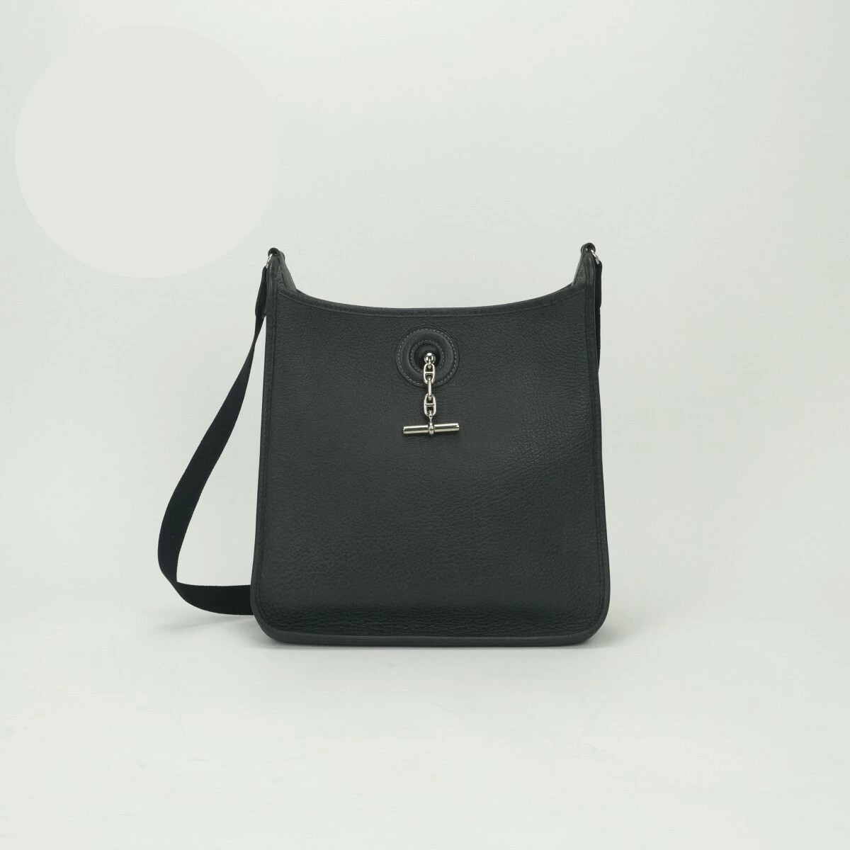 Hermes Vespa PM Crossbody Shoulder Bag 11in Veau Buffle Leather Graphite Gray 99