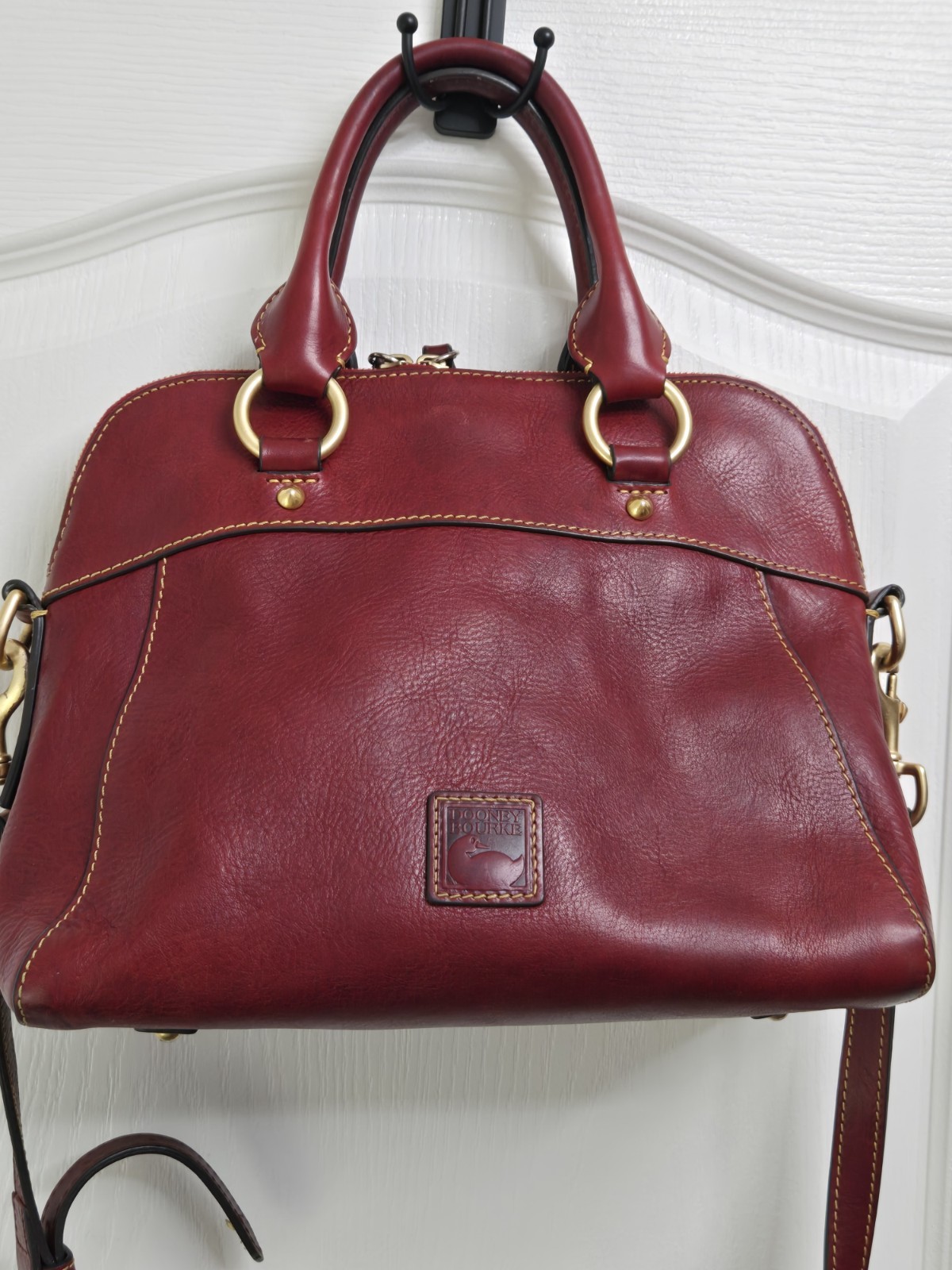 Dooney Bourke Red Florentine Cameron Satchel (READ , SEE PHOTOS)