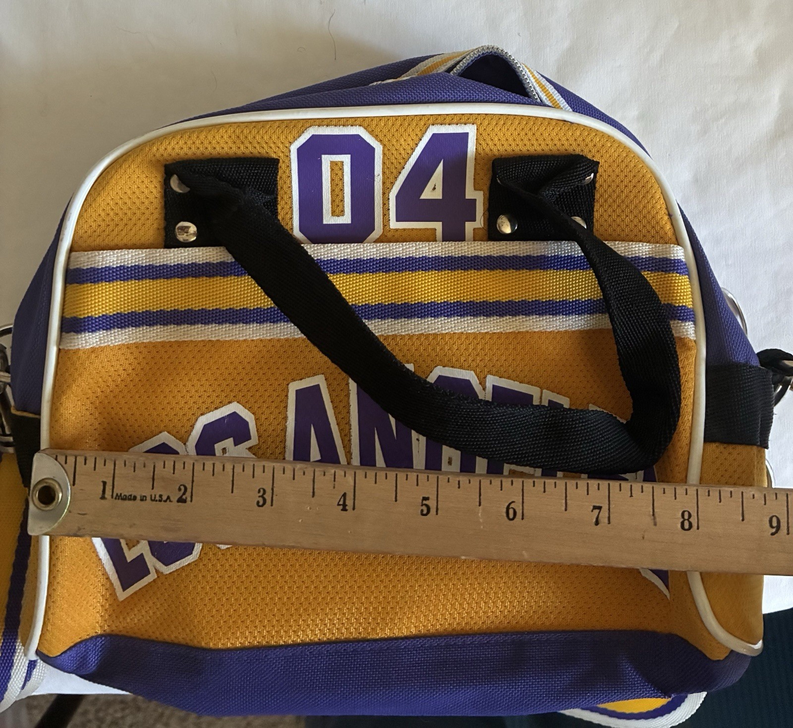 Los Angeles LAKERS #04 Purse Shoulder Bag LeBron James White NBA Basketball NWT