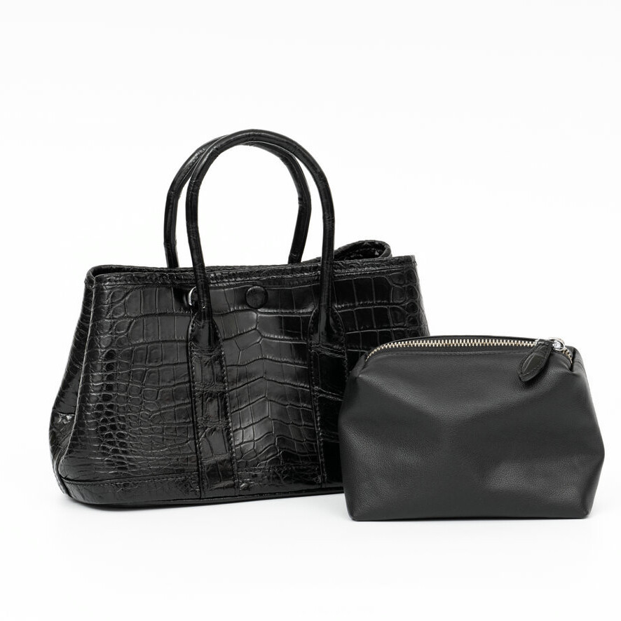 Handcrafted Genuine Croco Belly Skin Leather Handbag Tote Womens Shoulder Bag