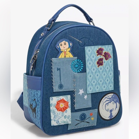 Coraline Patchwork Denim Mini Backpack, Wallet, & Cosmetic Bag – Exclusive
