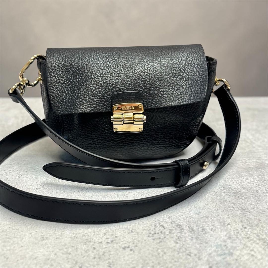 Furla Club Mini Crossbody Shoulder Bag Black Japan 0610309