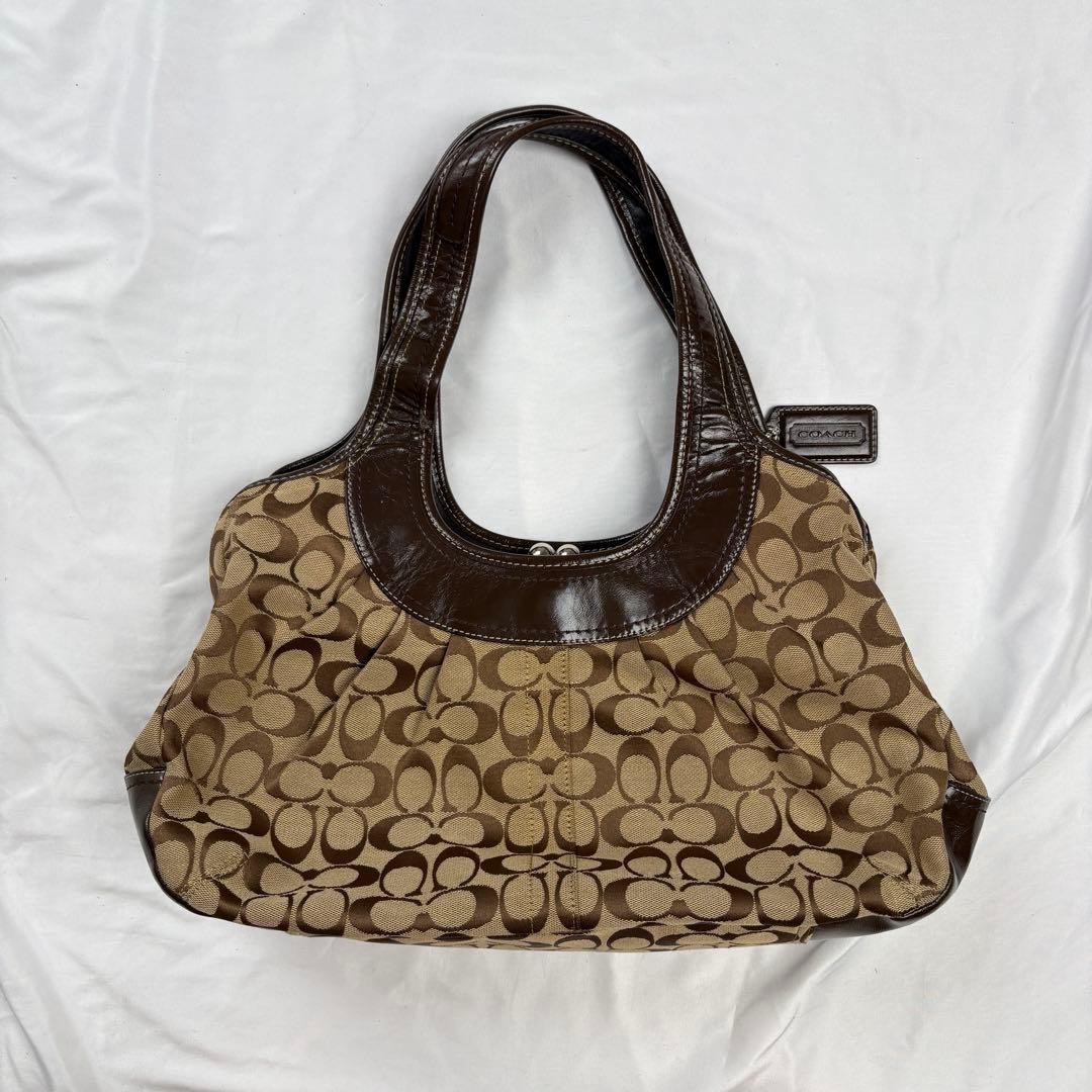 COACH F14380 Pleated Satchel Ergo Bag Kiss Lock