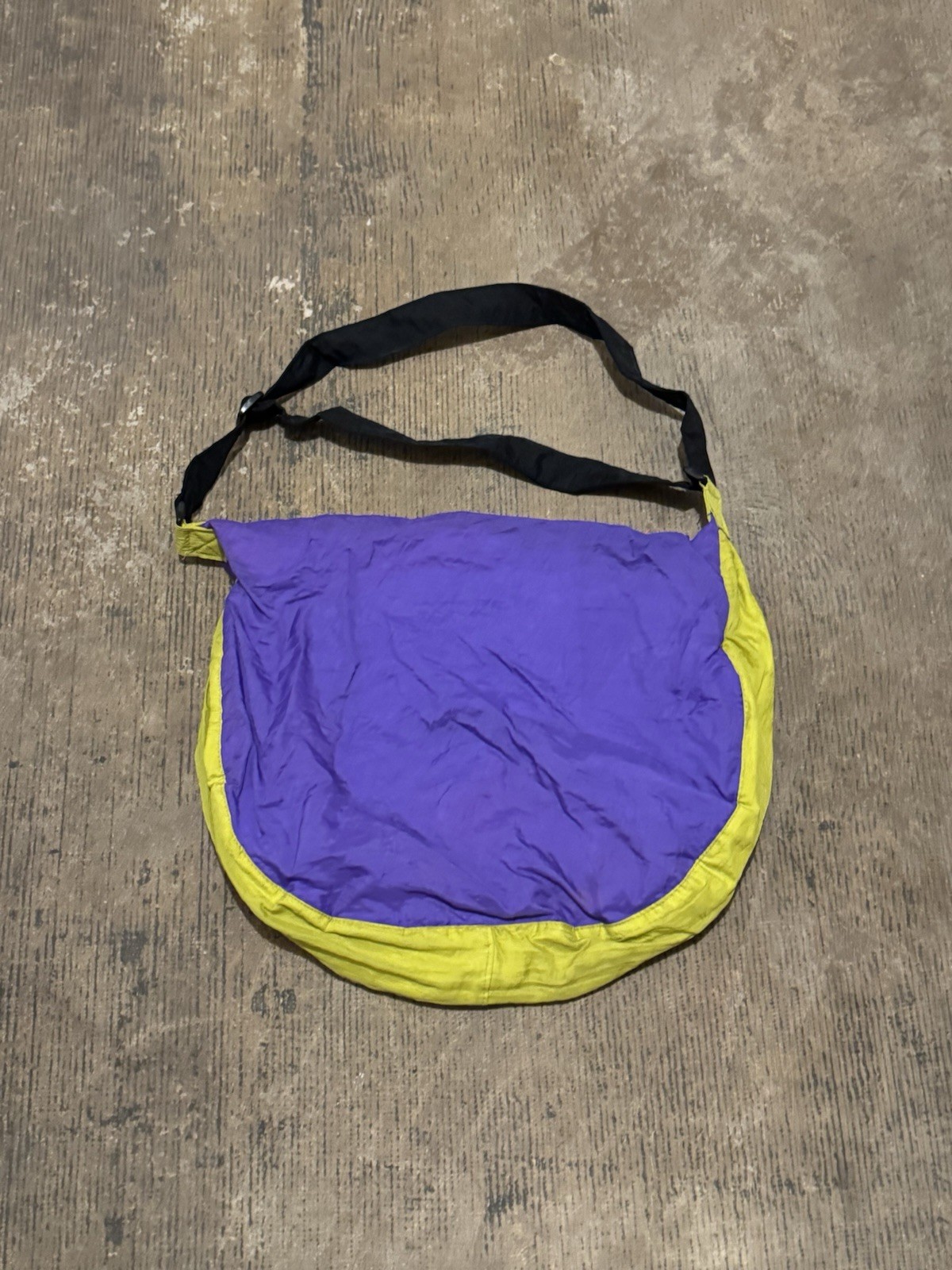 Vintage 90s Gitano Colorblock Tote Bag Purple Pink Yellow Retro Shoulder Bag
