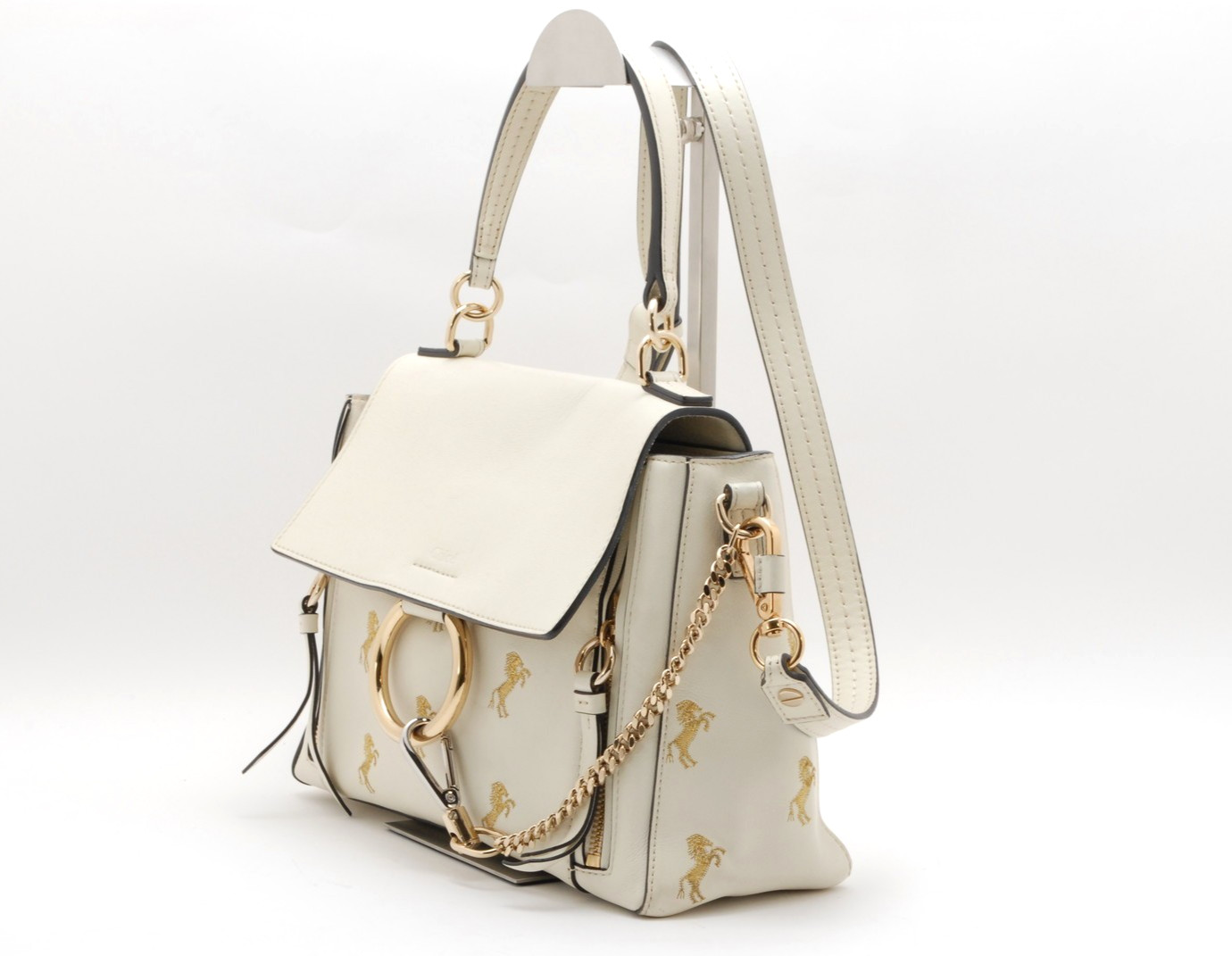 *Rare* Chloe Faye Day Hand Shoulder bag Little Horse Leather Ivory