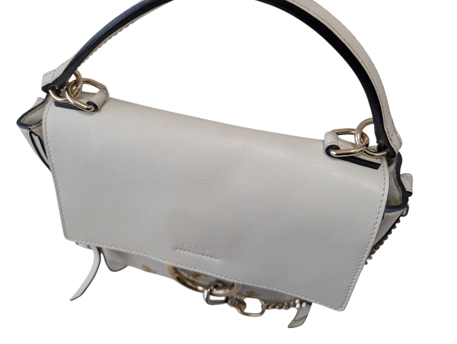 *Rare* Chloe Faye Day Hand Shoulder bag Little Horse Leather Ivory