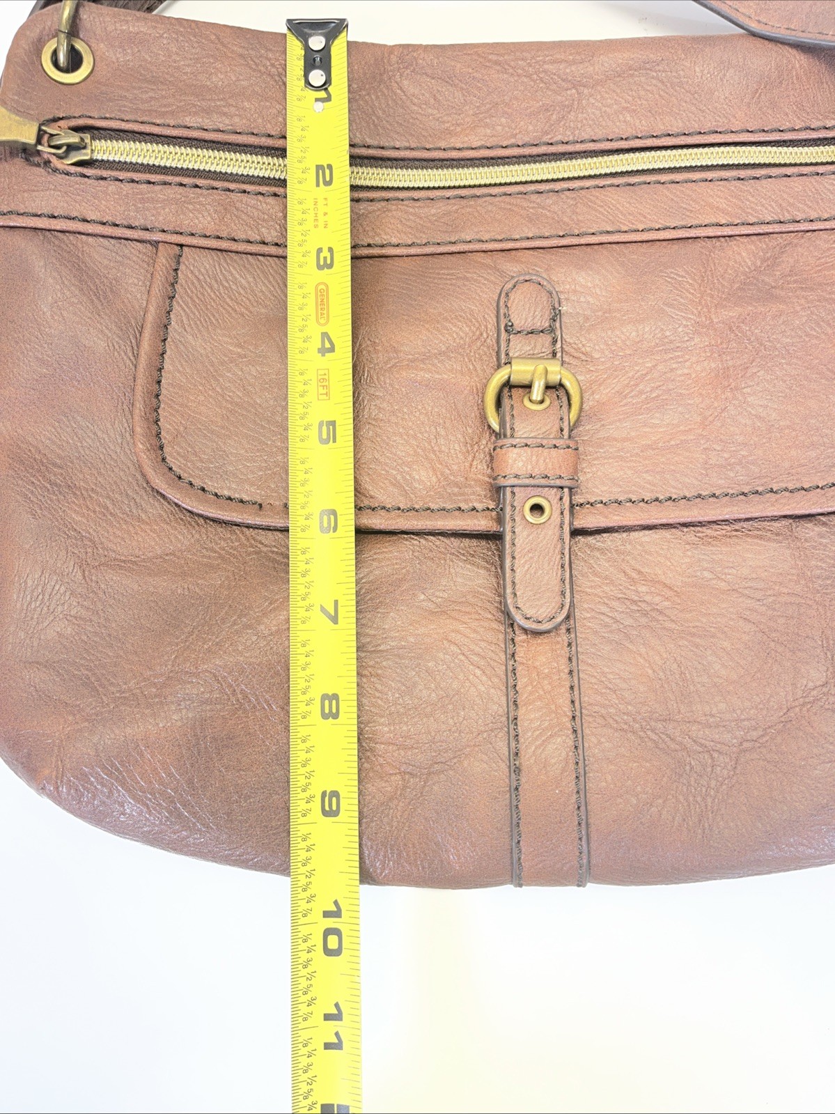 Relic Brown Cross Body Bag Adjustable Strap Purse Medium Size Dark Brown