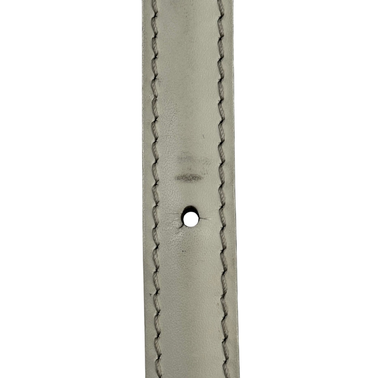 LOUIS VUITTON Adjustable Shoulder Strap Epi Leather Ivory White Silver Tone Clap