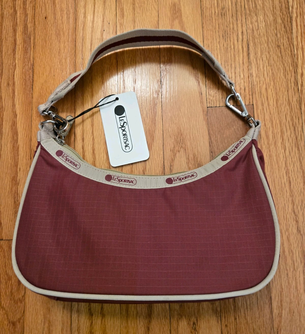 NWT LeSportsac Small Convertible Hobo Crossbody Heritage Scarlet Red