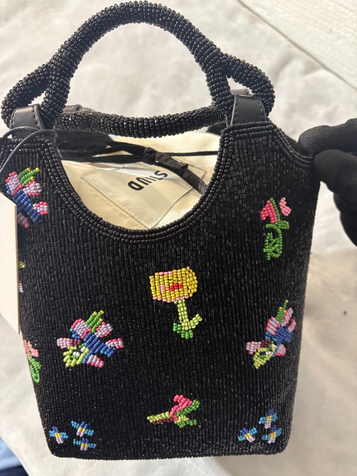 STAUD ZOE COTE BEADED BAG FIRST NIGHT BLOOM MSRP$395 Chic&Perfect Day-to-Night