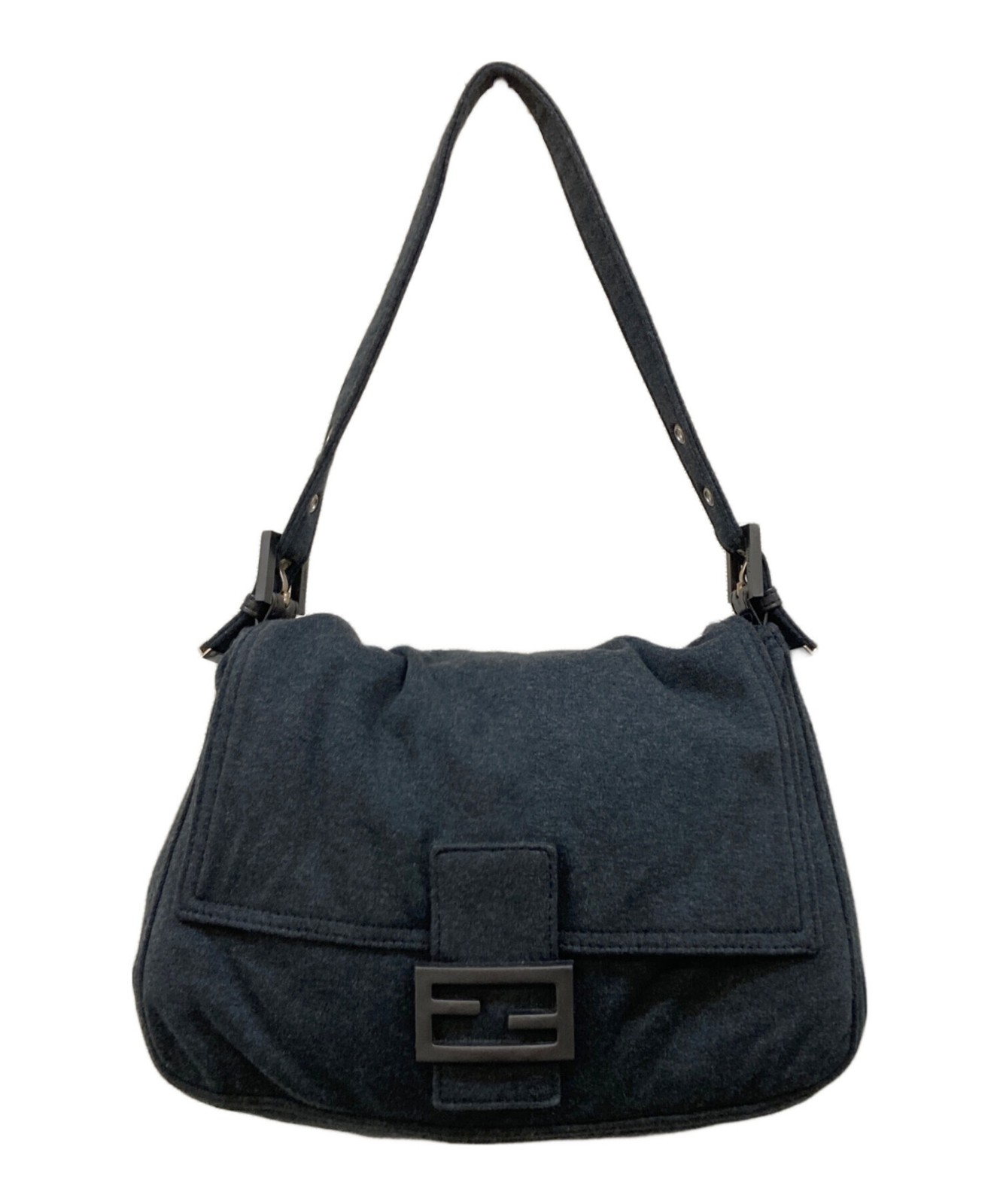 Fendi Sweat Fabric Mamma Bucket Tote Bag 26325 Gray #TFB3861