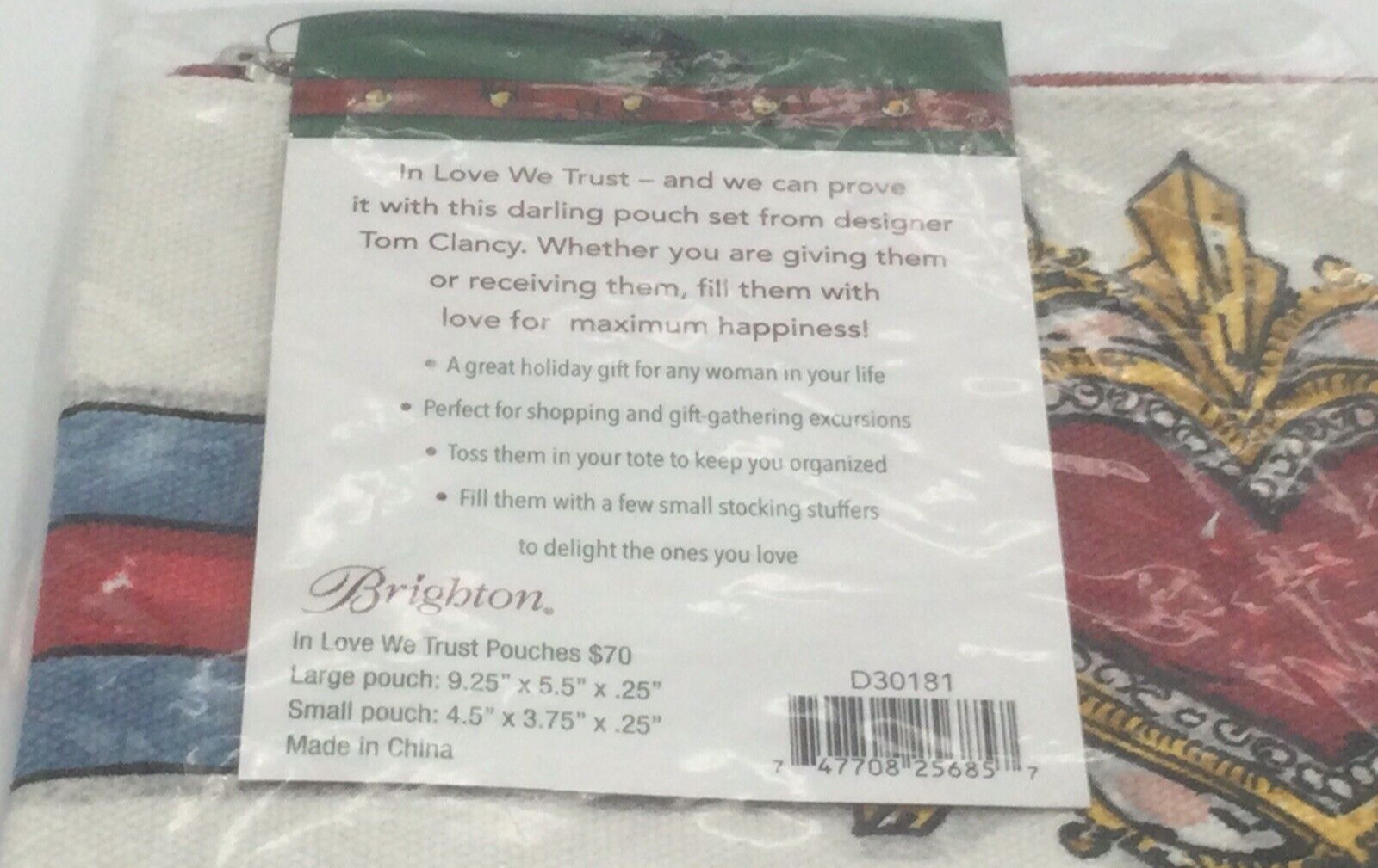Brighton “In Love We Trust” Pouch Set Fashonista Collection Valentine NICE