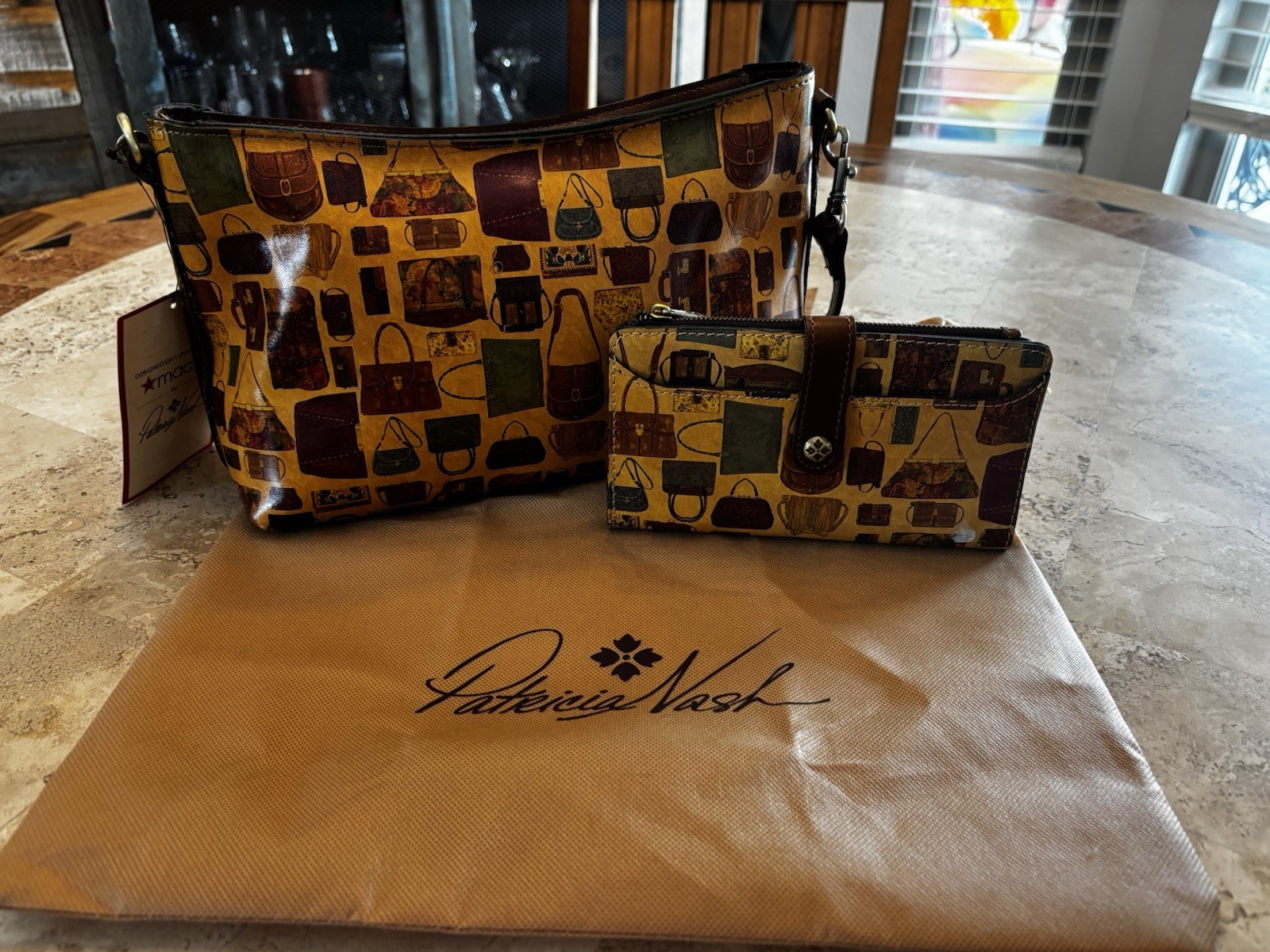 Patricia Nash Betta Crossbody Bag Wallet Set NWT With Original Dust Bag