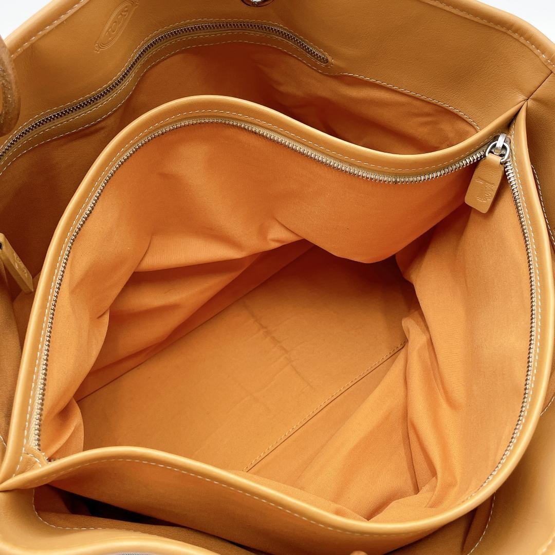 Tod’s Tote Bag Three-Layer Canvas Leather T Logo h472 Japan 079585