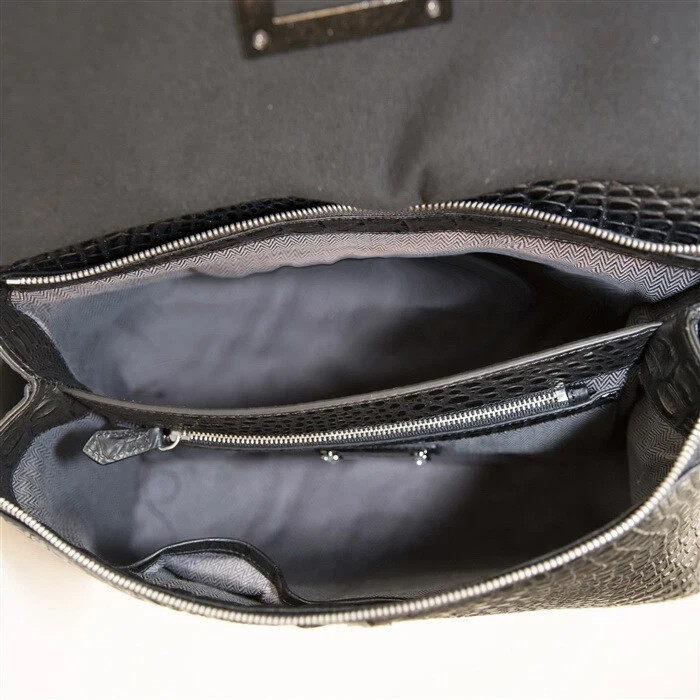 Genuine Leather Doctor Bag Crystal Studded Satchel Handbag Women’s Purse
