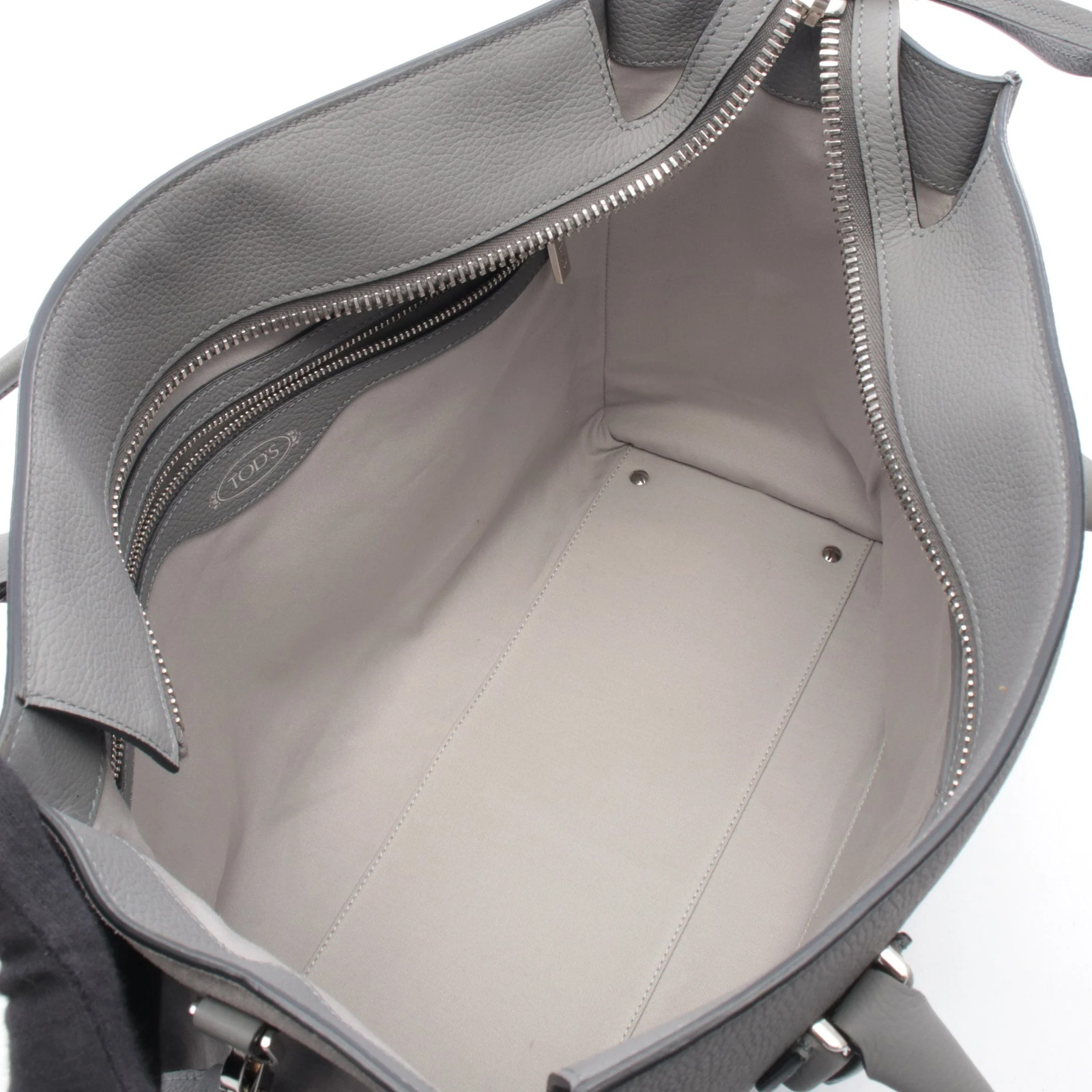 TOD’S 2WAY Tote Bag Gray Leather #RCB3287