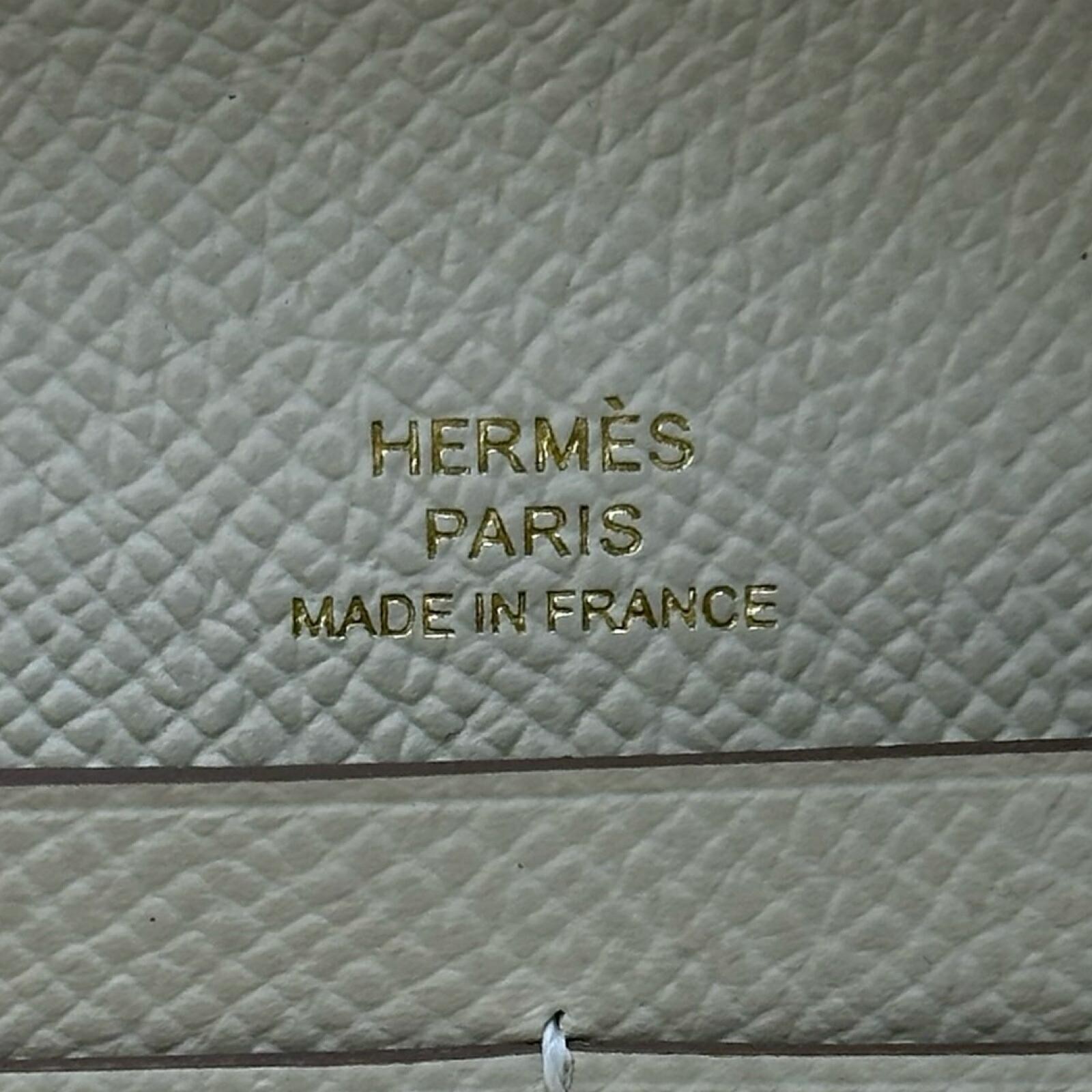 Hermes Maillon To Go Shoulder Bag 9.3in Veau Epsom Leather Craie W Stamp 99