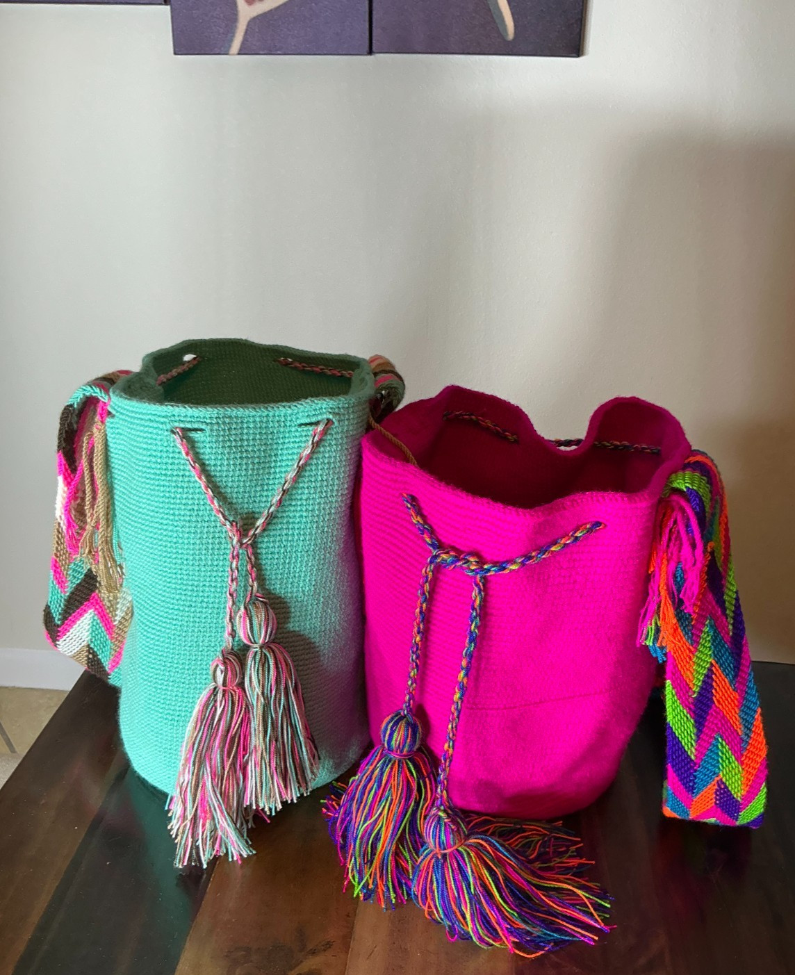 Wayuu Mochila Bag Bohemian Ethnic Handmade Colombian Woven Crossbody Purse
