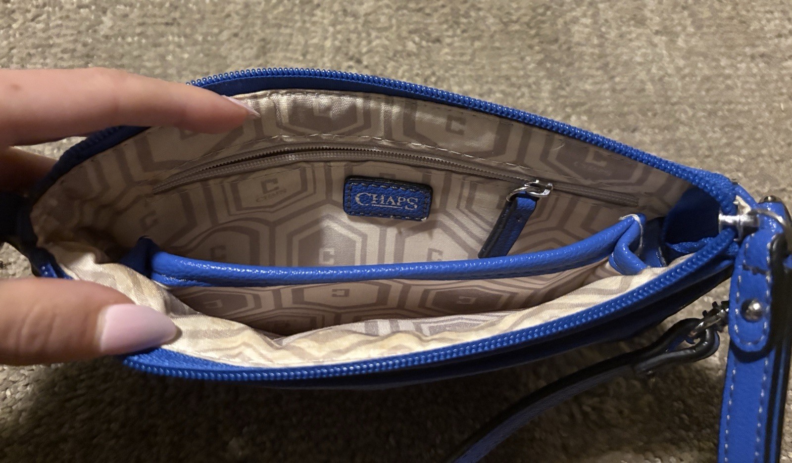 Chaps Blue Crossbody Purse