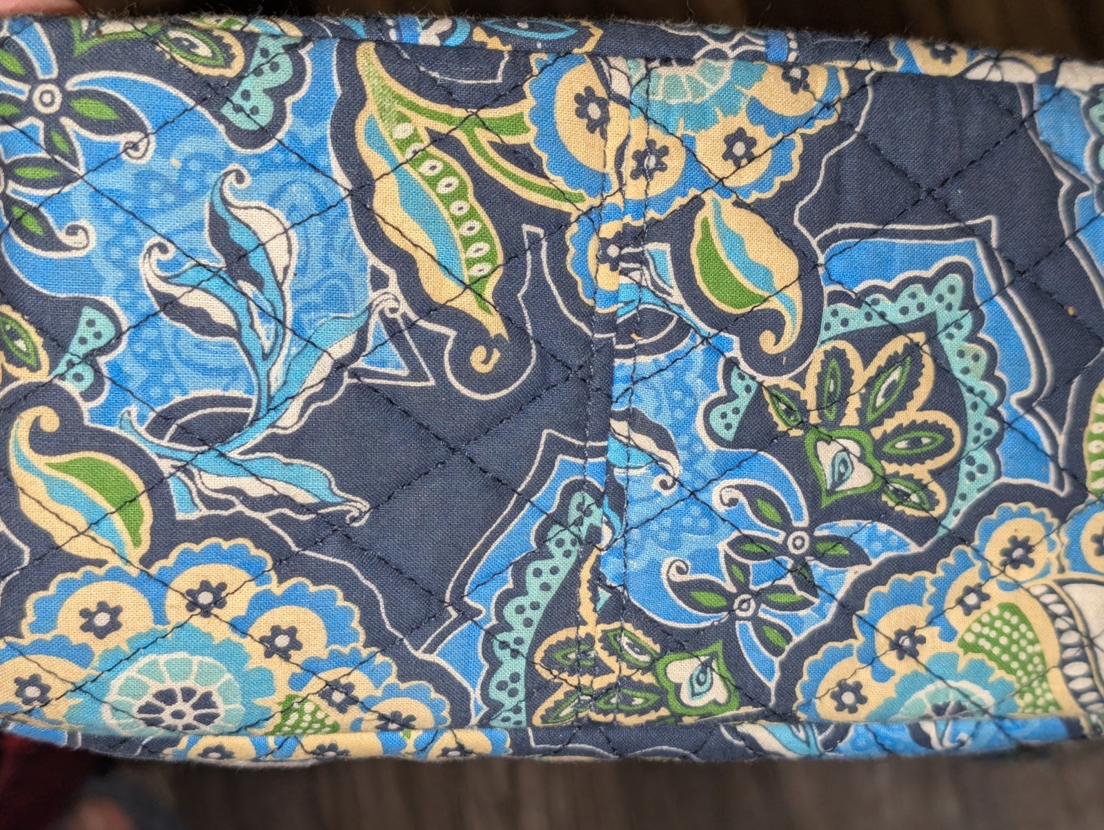 Tanya Lee Quilted Blues / Green / Yellow / White Paisley Purse Shoulder Bag