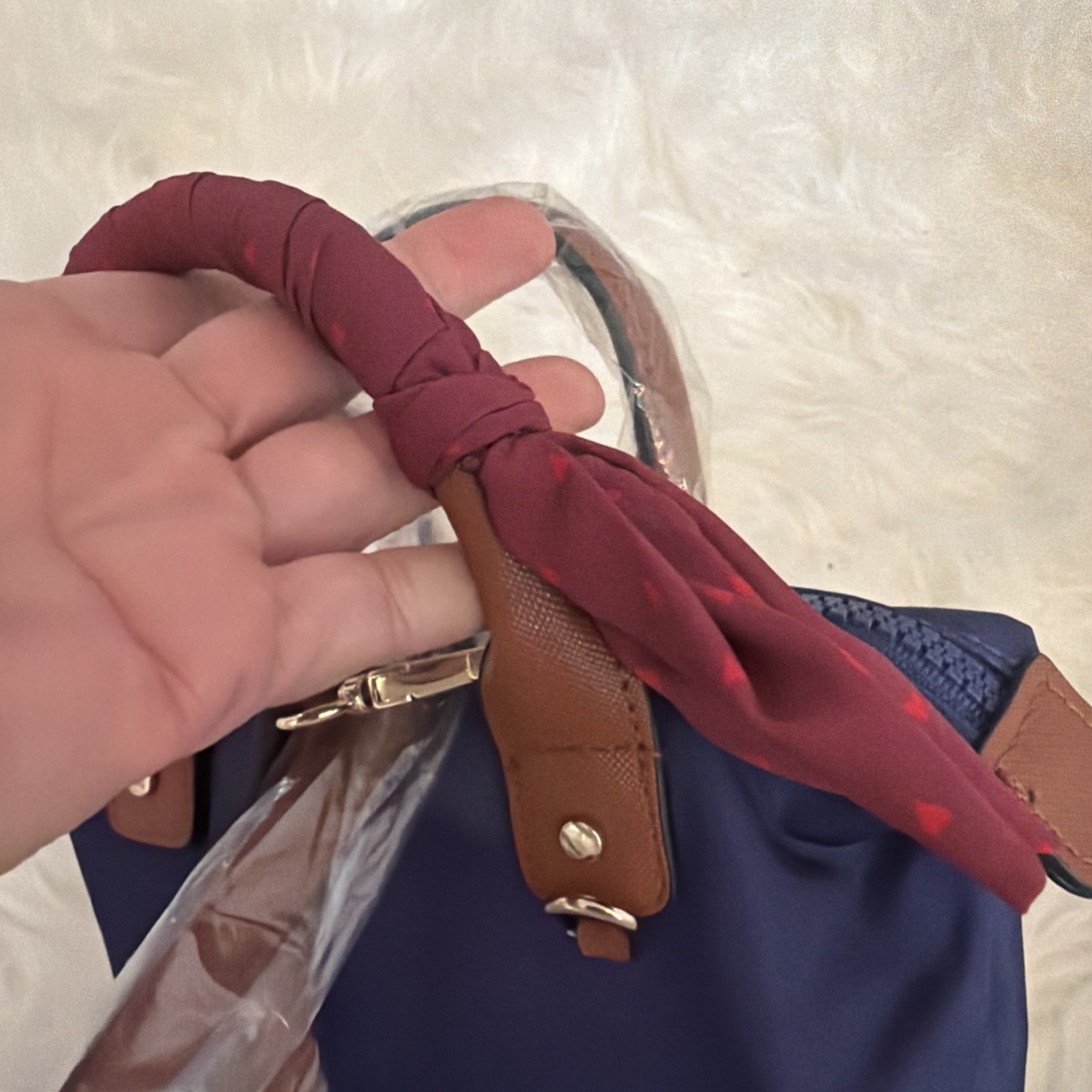 Madden Girl Blue Mini Tote Bag Crossbody Hook for Charm NEW
