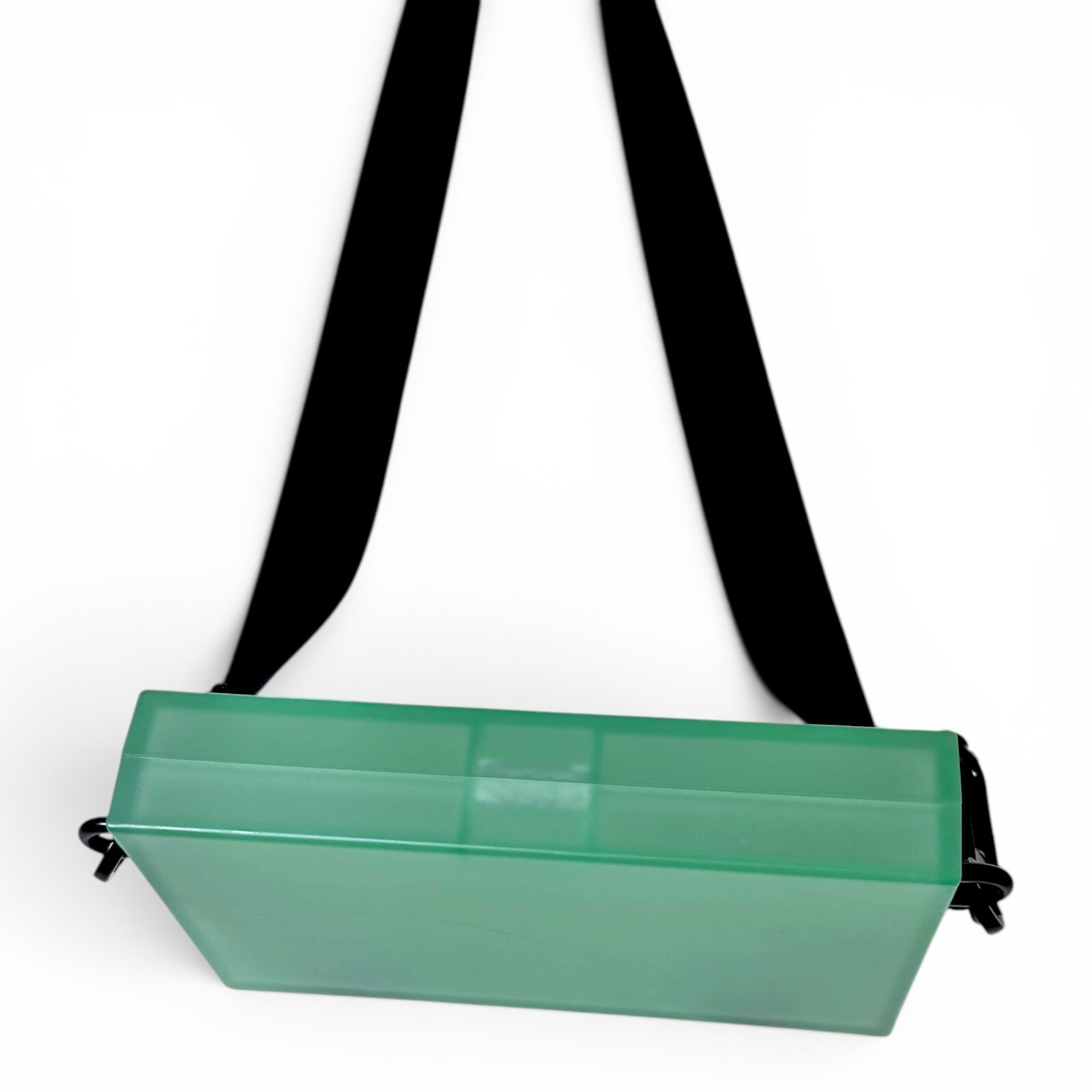 Zara Green Acrylic Rigid Crossbody Box Bag Matte Translucent Purse