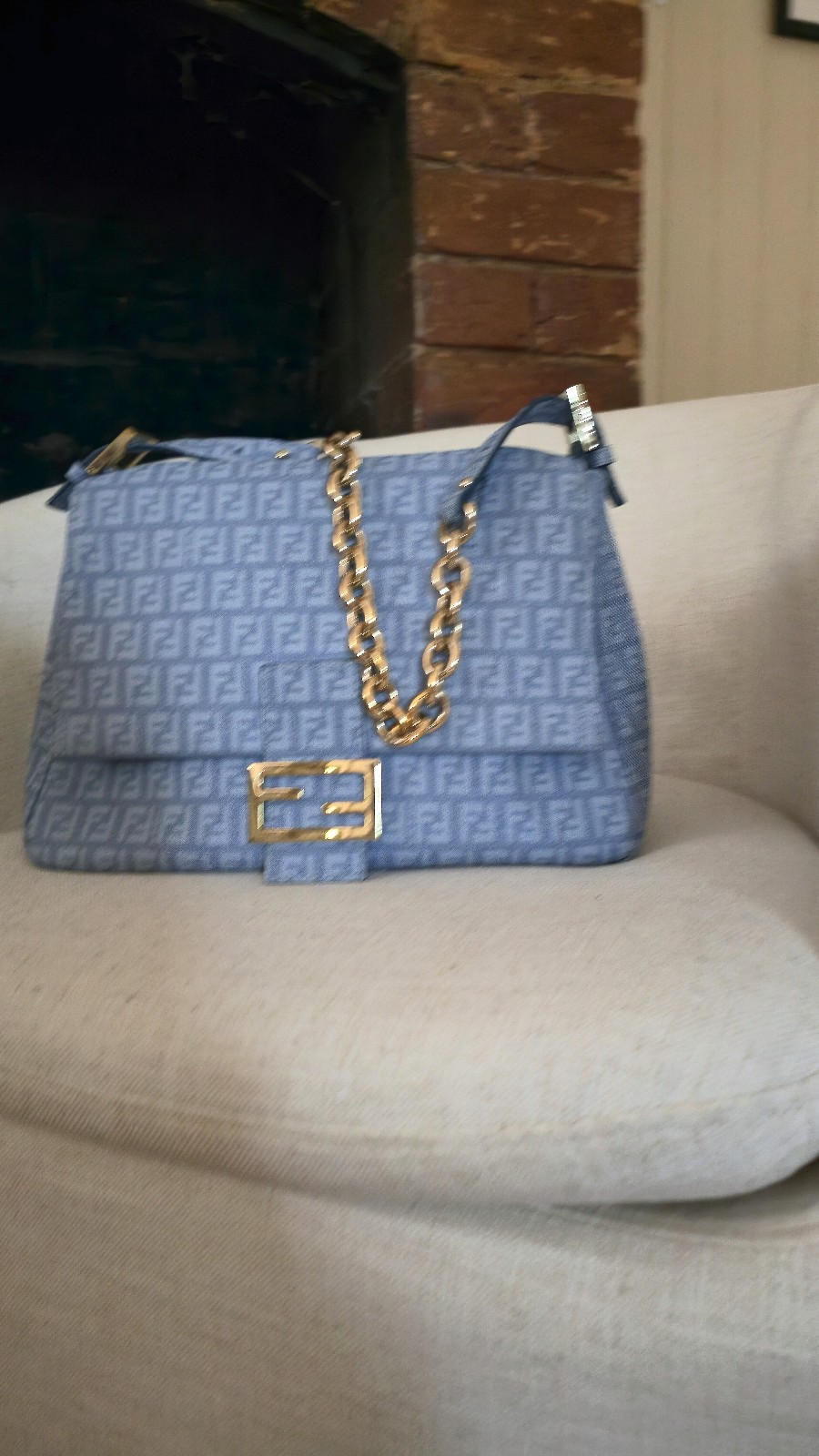 Fendi Blue Mamma Baguette