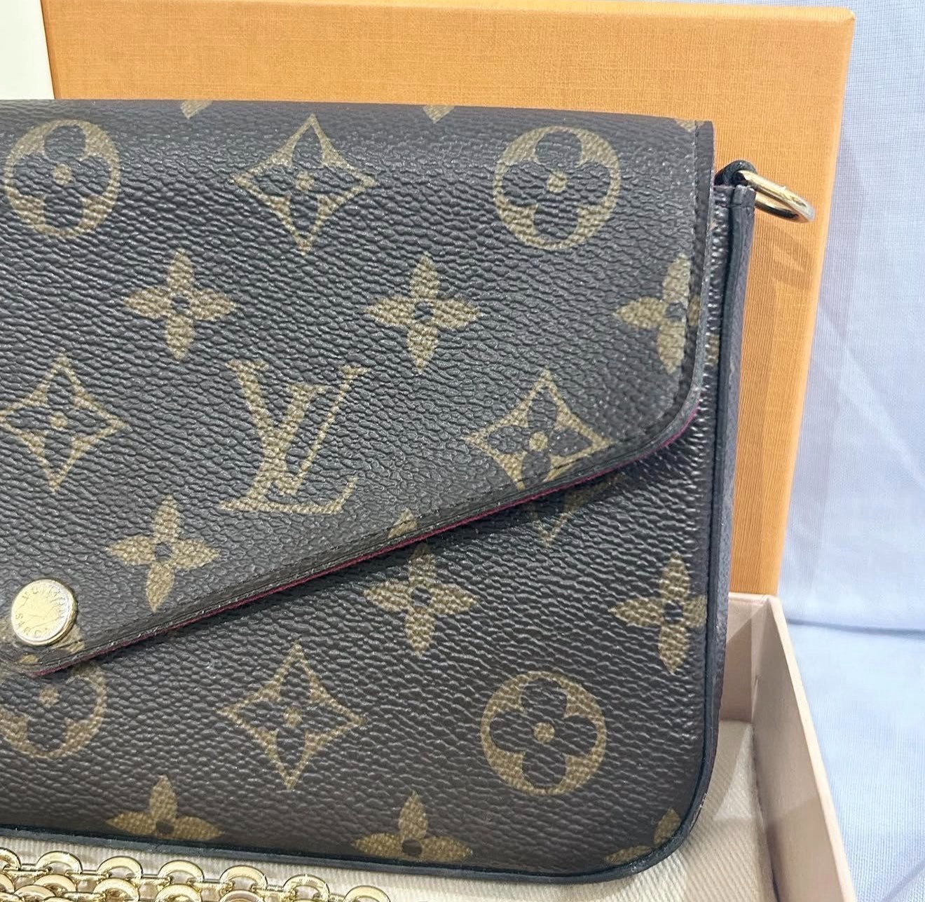 Louis Vuitton Felicie Crossbody Small Brown Canvas/Leather