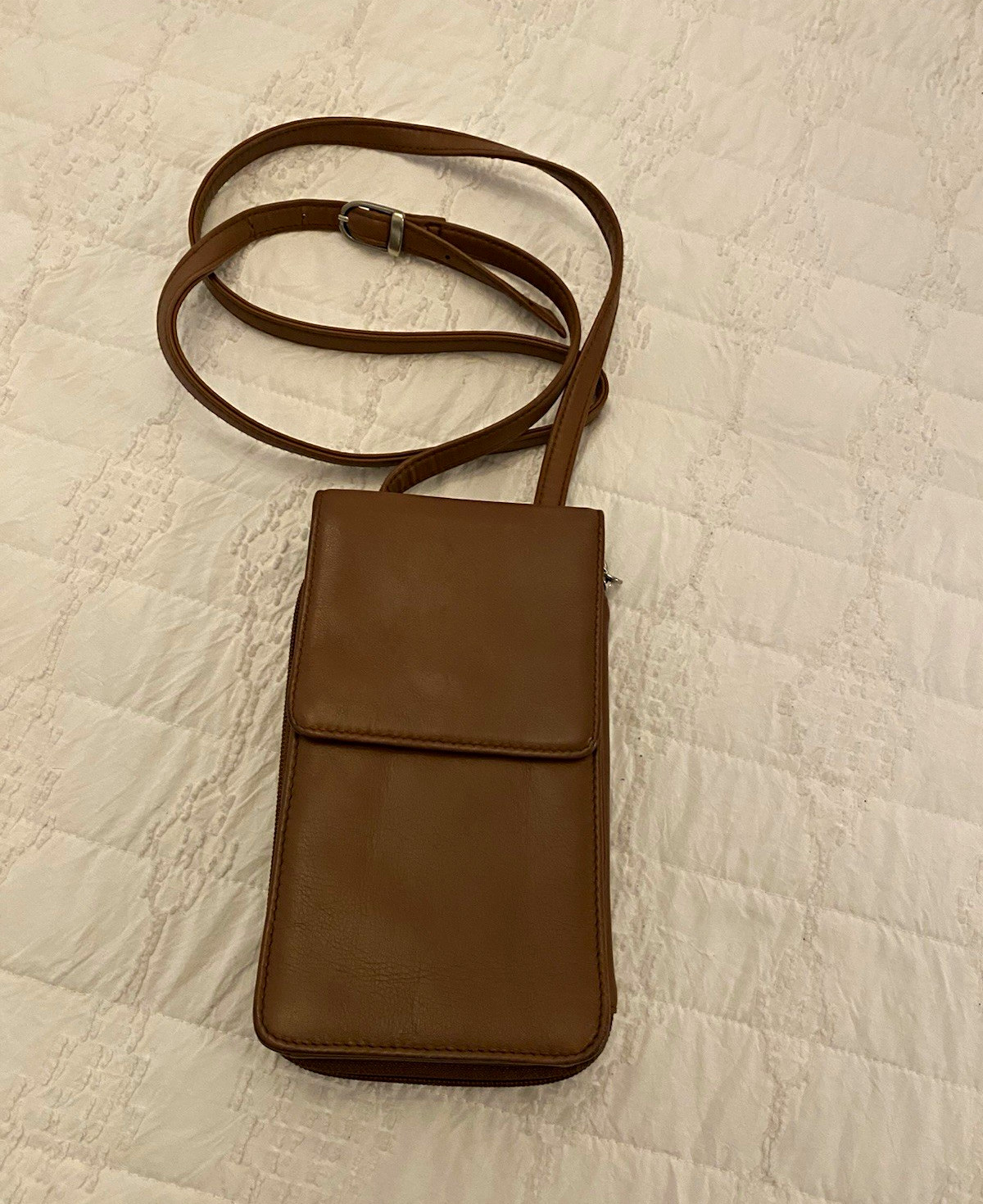 Tignanello Brown Crossbody Wallet Organizer