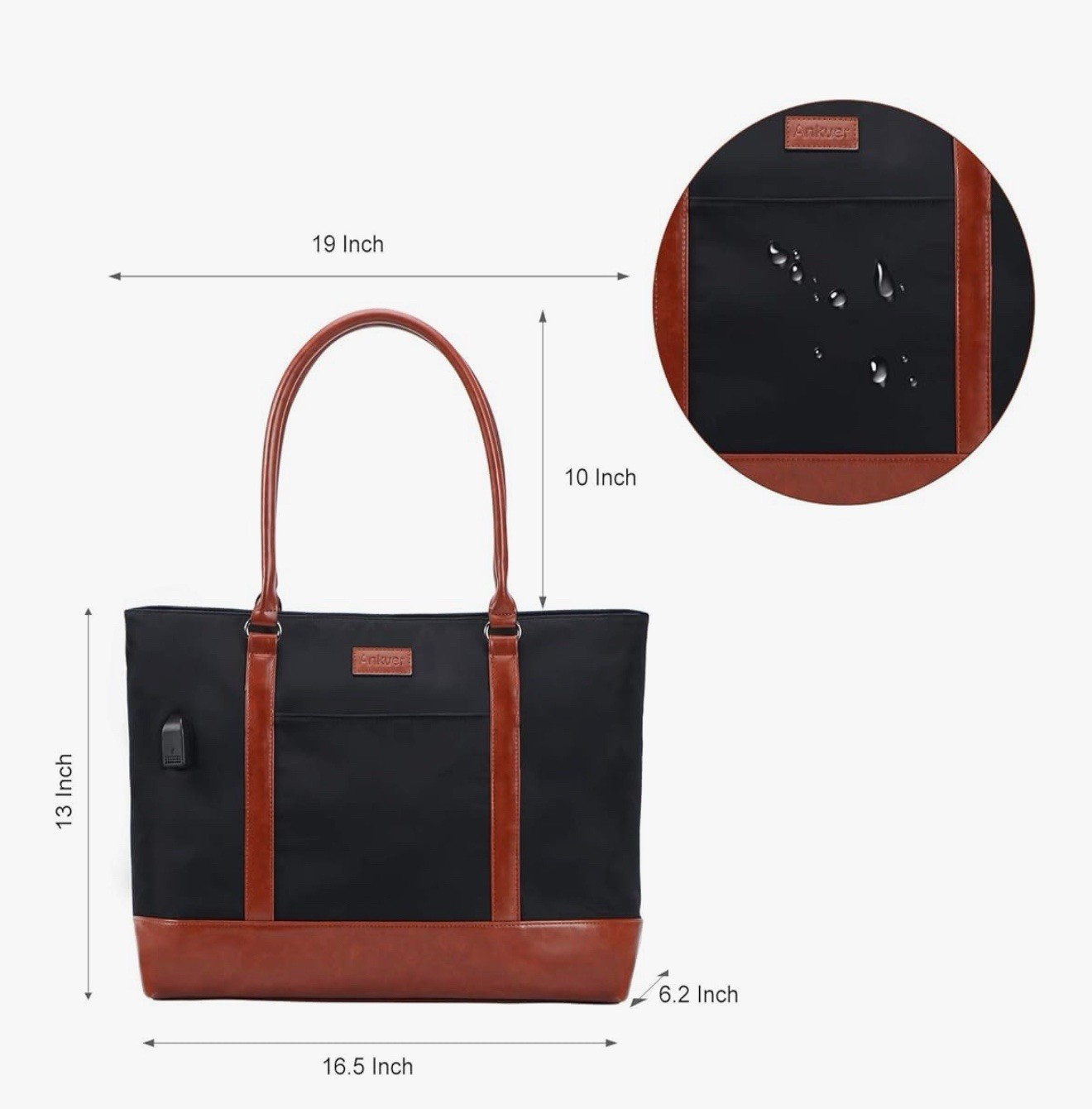 Laptop Work Tote Bag for Women Tote Shoulder Bag for 15.6 Inch Computer Extra…