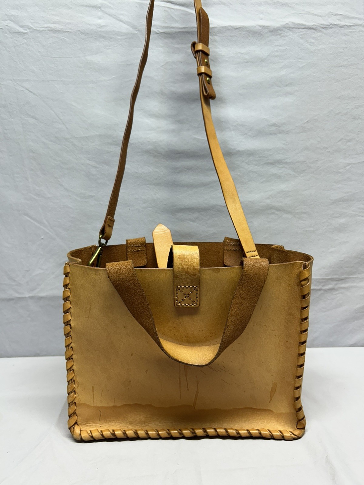 Madewell Tan Leather Bag Crossbody Square Brown