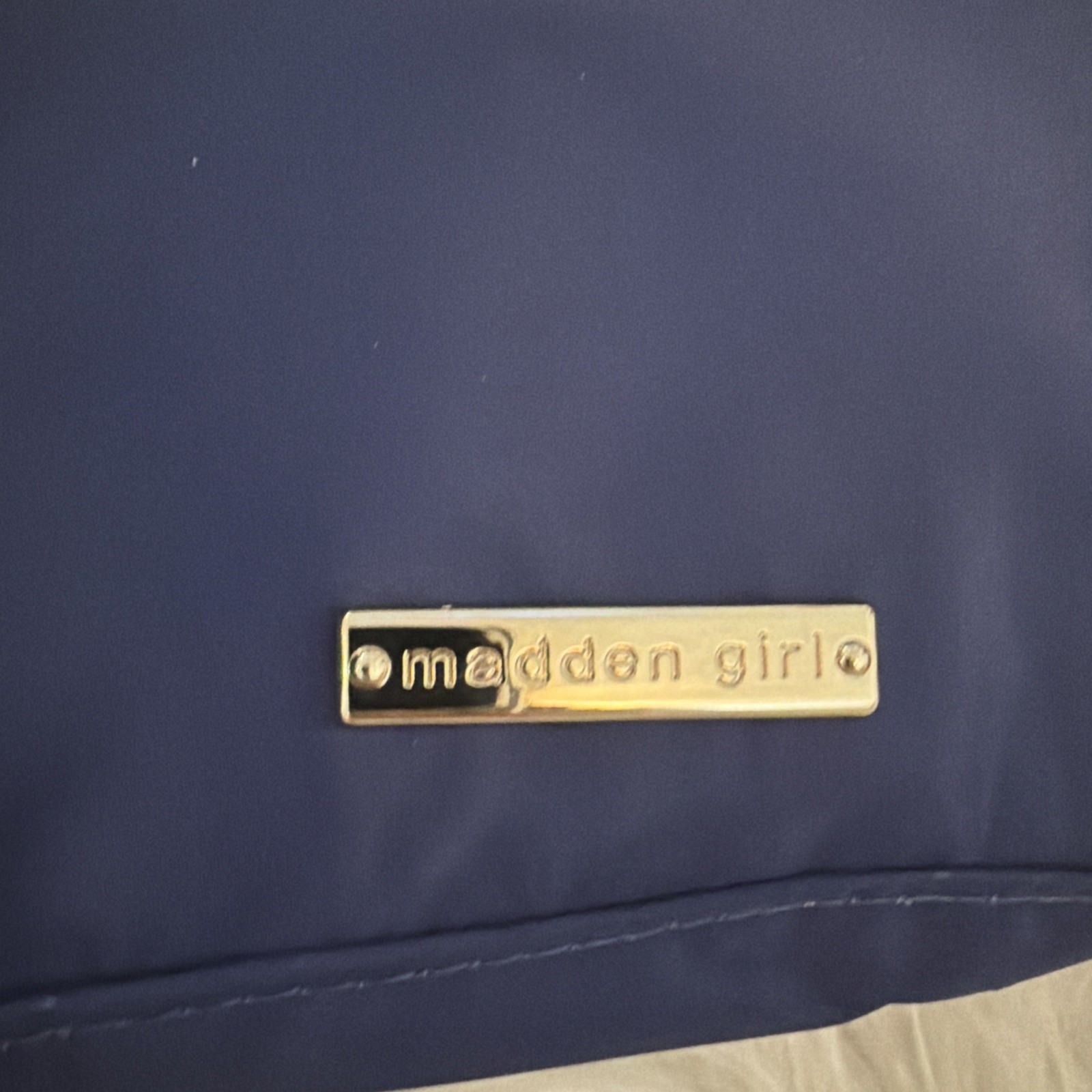 Madden Girl Blue Mini Tote Bag Crossbody Hook for Charm NEW