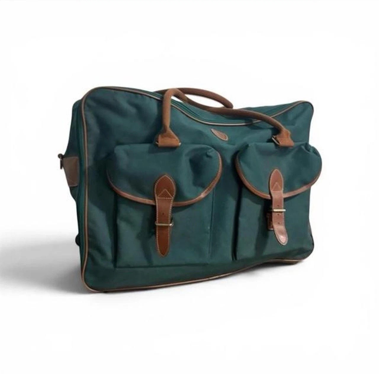 Polo Ralph Lauren – Vintage Fragrance 20×12 In. Duffle Bag (Green/Brown Canvas)