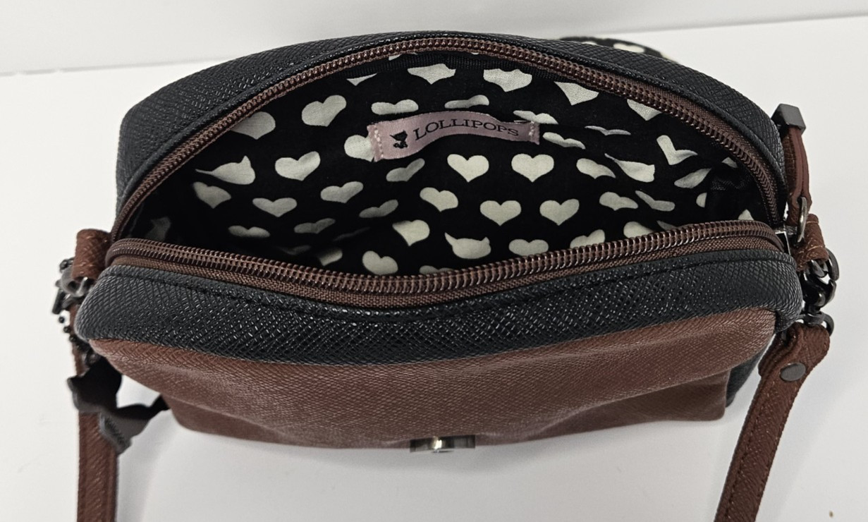 Lollipops Faux Leather Satchel Shoulder Purse Bag