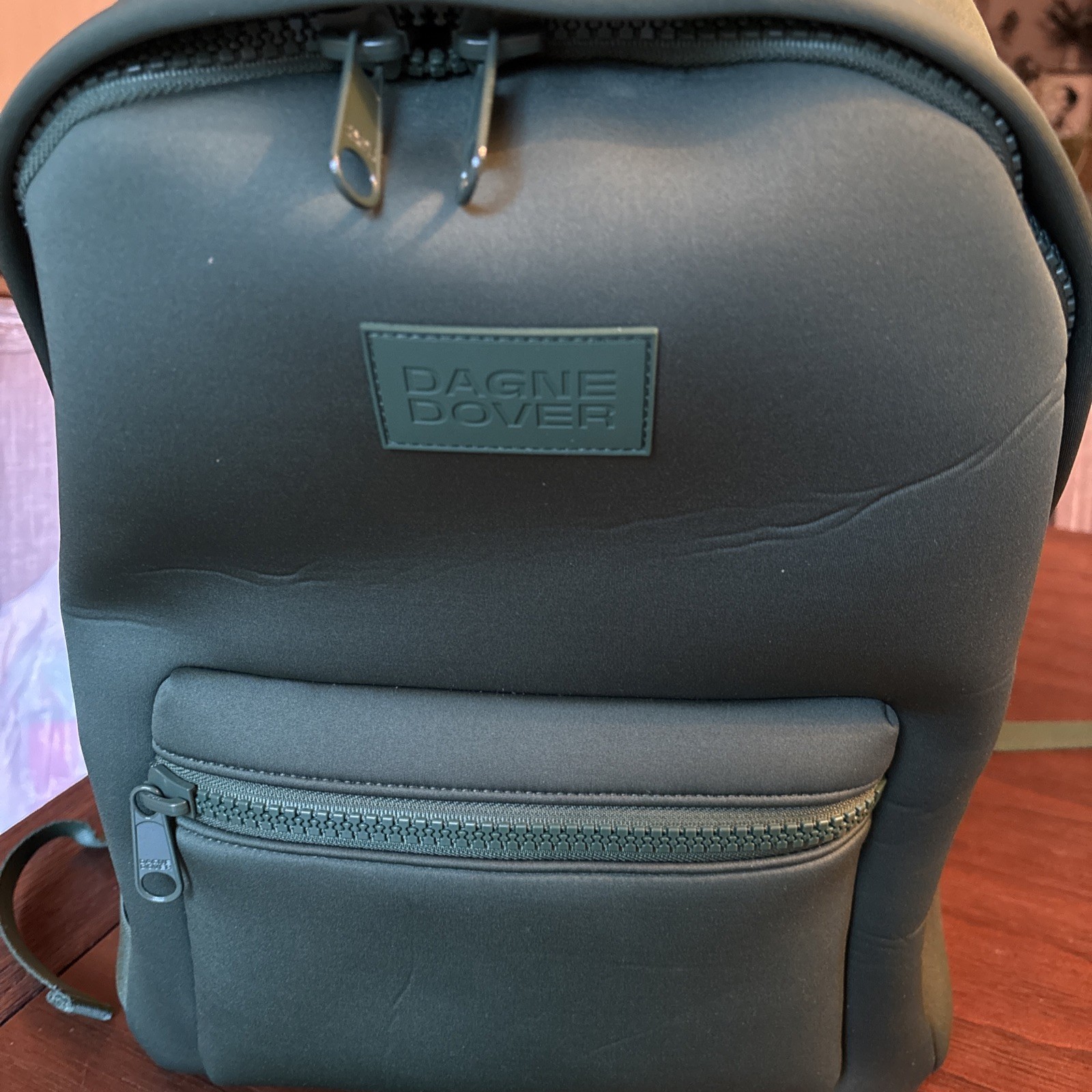Dagne Dover Large Backpack in Green Dark Moss Pre-owned–Excellent Condition