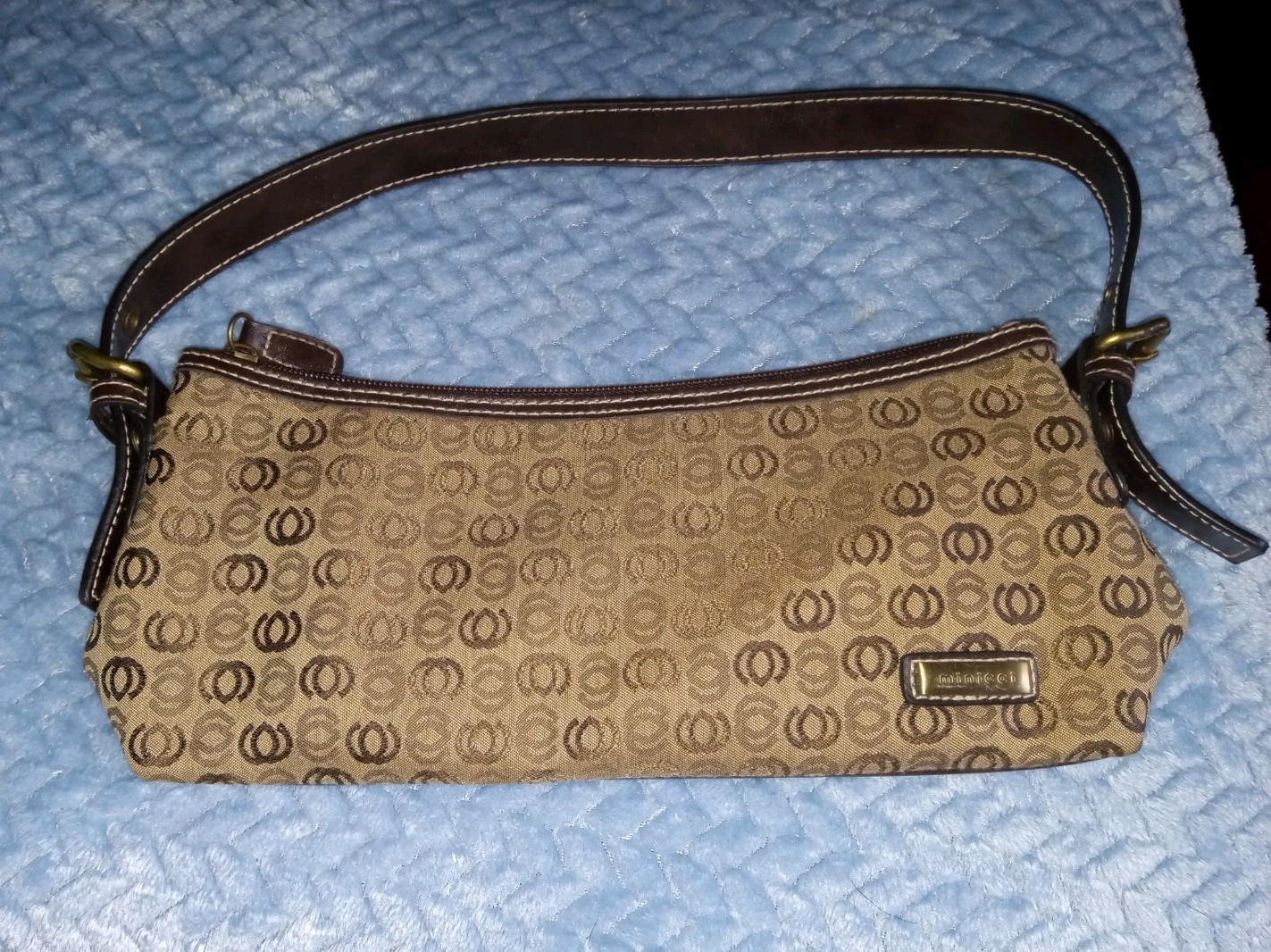 Minicci Purse Leather And Geometric Pattern Early 90’s
