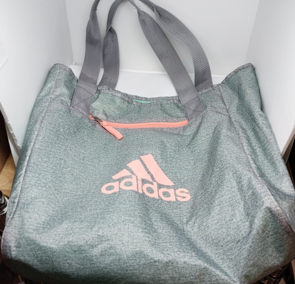 Adidas Studio Original Sports Tote Bag Reversible One Size Green Orange Gray