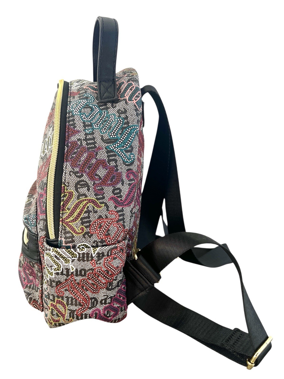 NWOT Juicy Couture Monogram Mini Backpack Lollipop Bag Y2K Gothic Graffiti