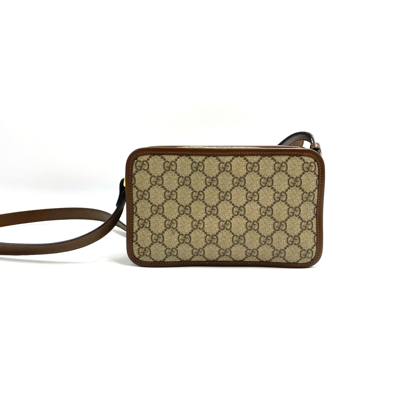 GUCCI GG Supreme Monogram AzaleaCalfskin Mini Retro Interlocking /j1173