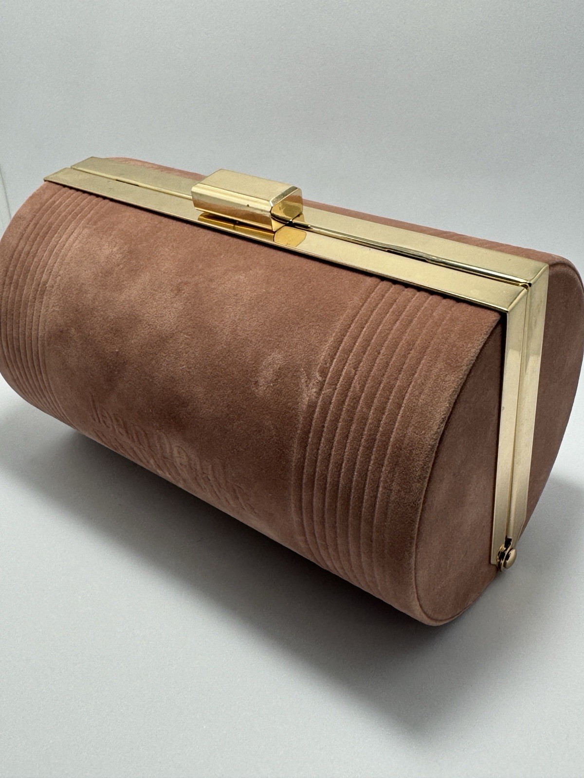 Jean Paul Gaultier Bag Clutch Dusty Rose Blush Gold Chain