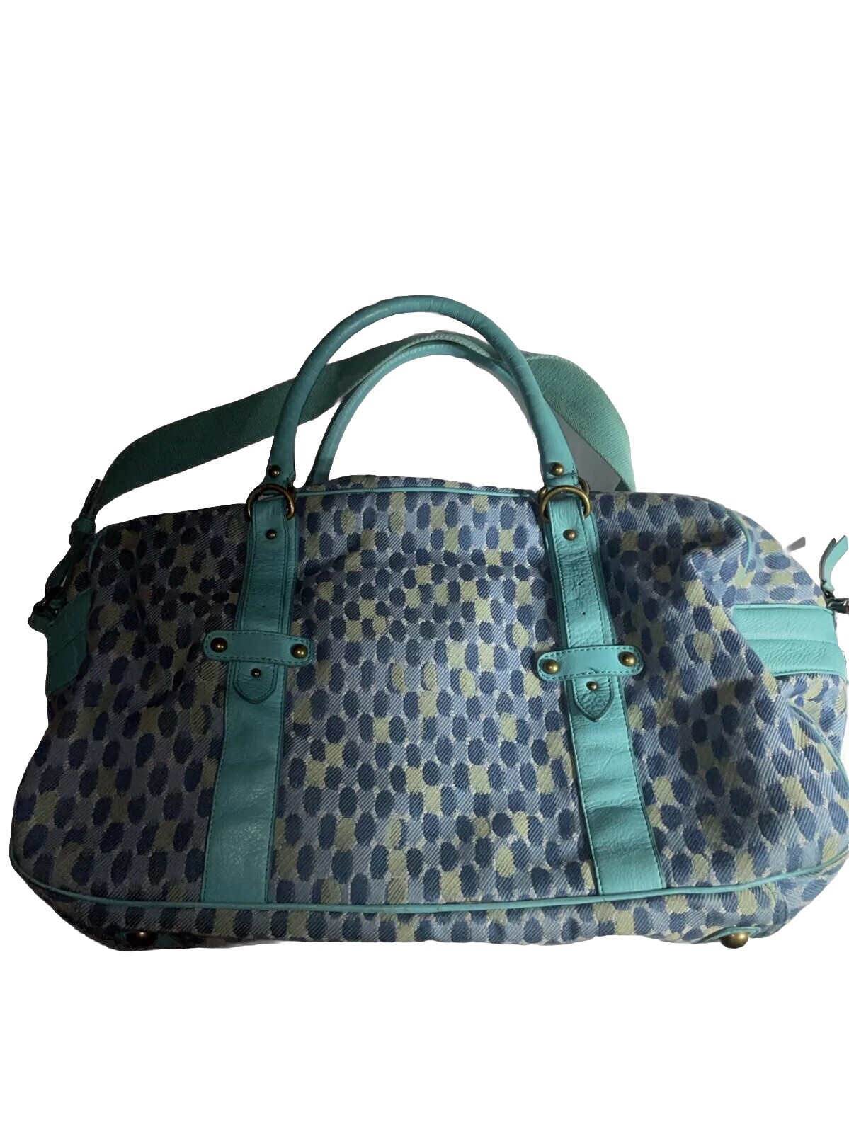 Hayden Harnett Paule Marrot Petit Points Nuit Clarice Train Case Handbag Peacock