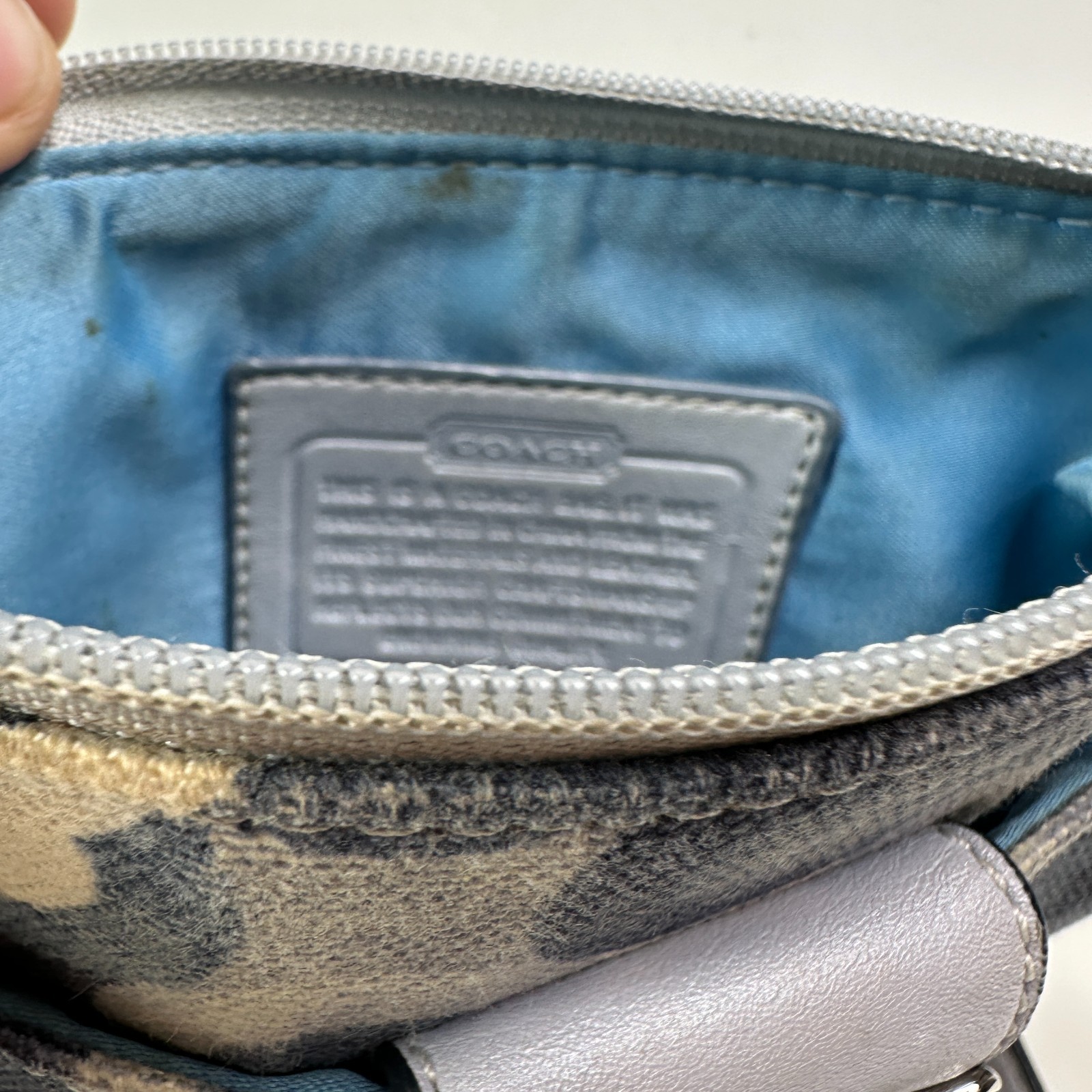 Coach Kristin Swing Bag Crossbody Sequin Signature Blue 43725