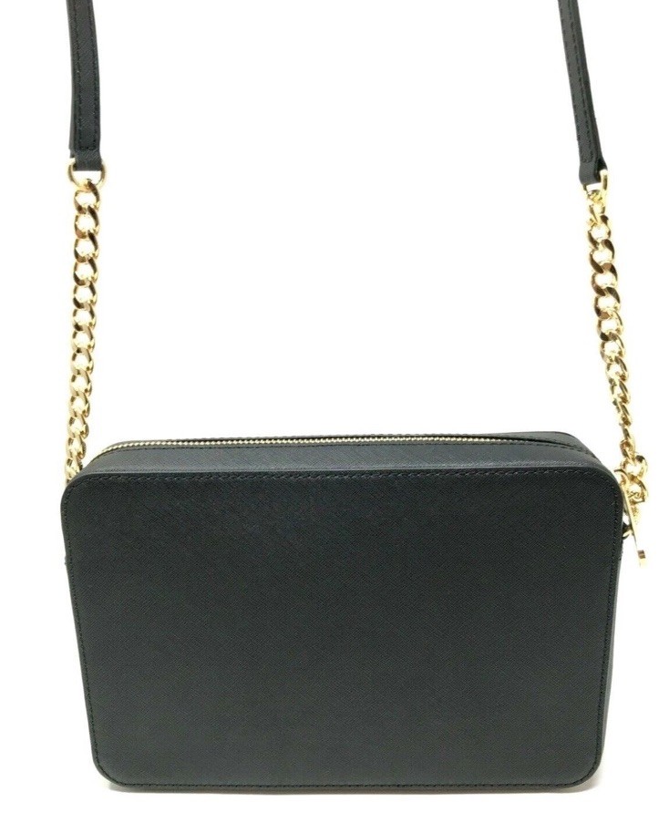 MICHAEL KORS JET SET ITEM EAST WEST SHOULDER CROSSBODY BAG BLACK/GOLD