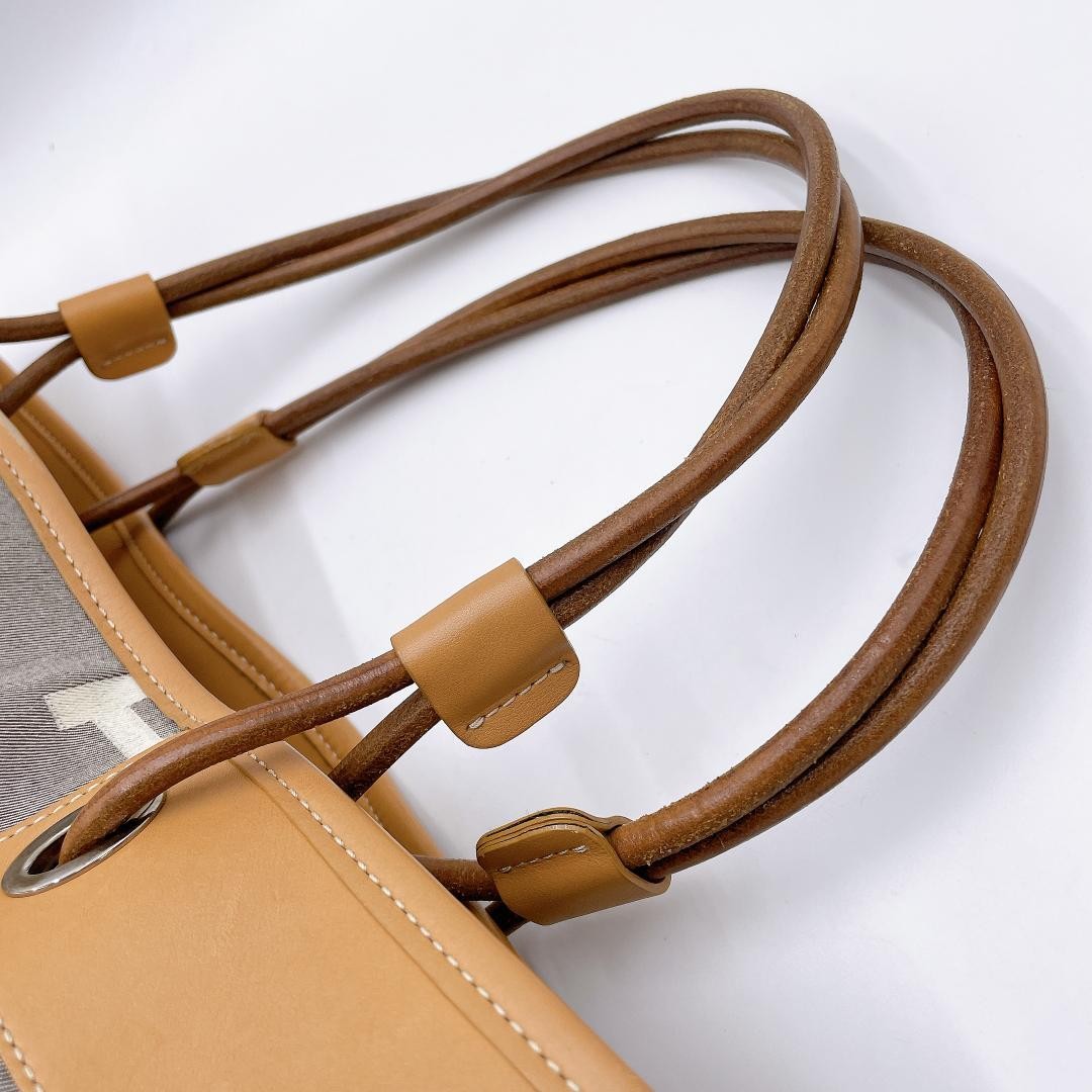 Tod’s Tote Bag Three-Layer Canvas Leather T Logo h472 Japan 079585