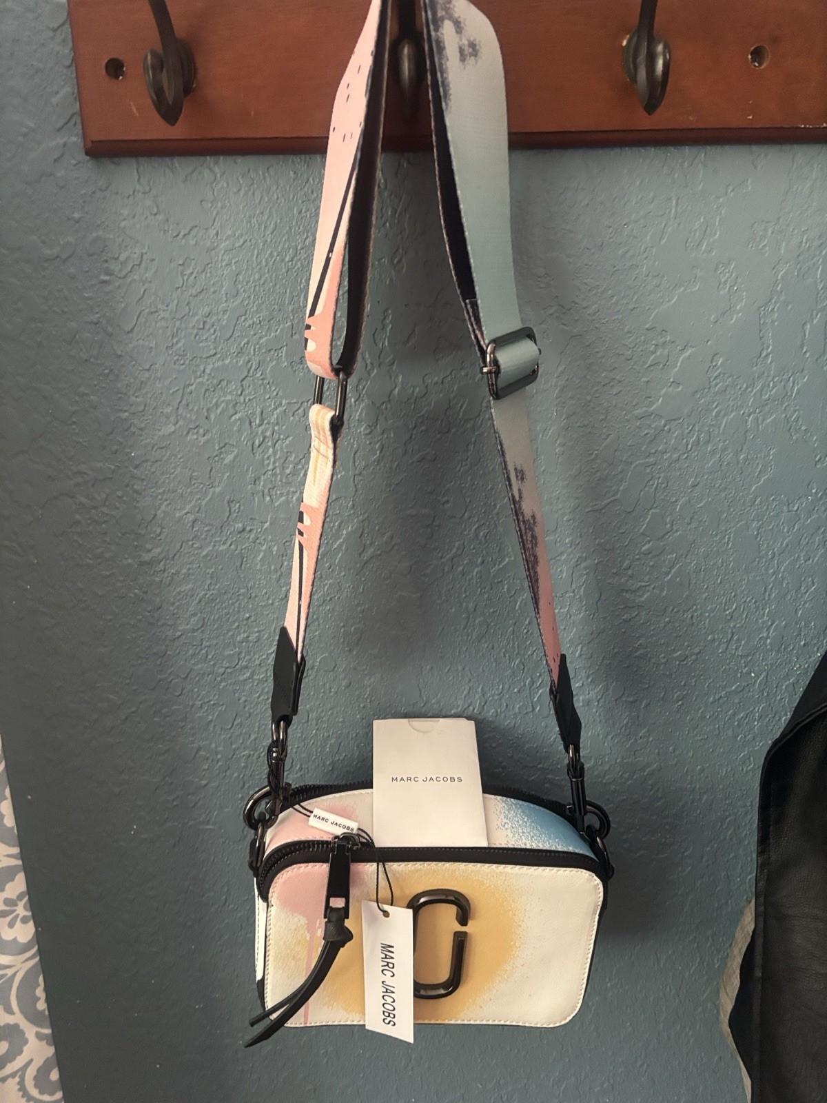 Marc Jacob’s The Snapshot Spray Paint Crossbody Bag Purse with Addt Strap NWT