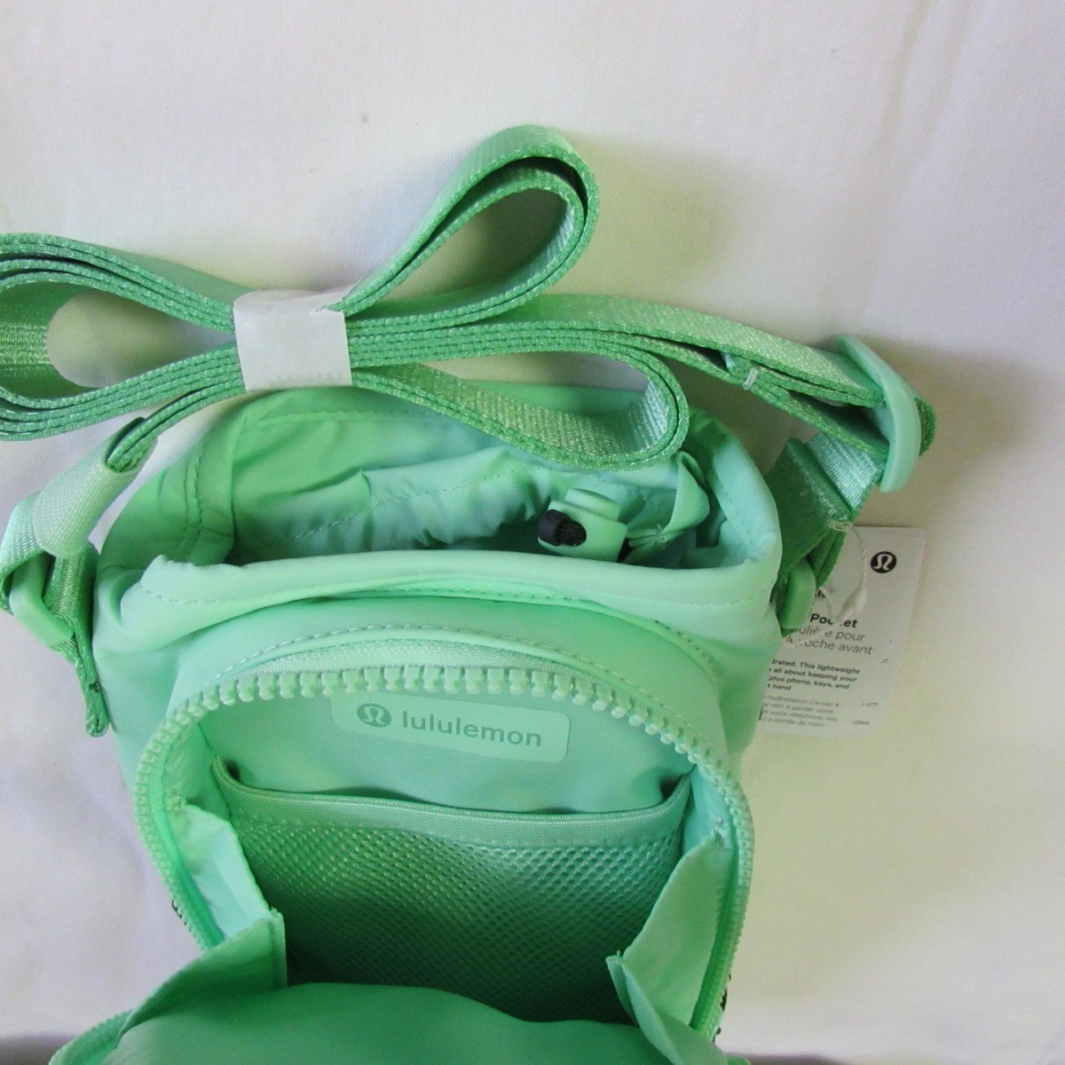 Lululemon Water Bottle Crossbody W/ Front Pocket 2L Citra Lime/Rainforest Green