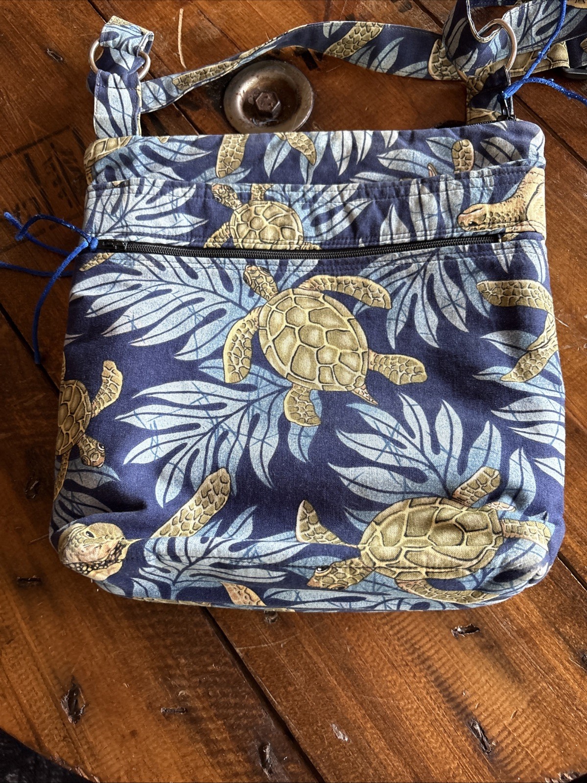 Sea Turtle Under The Sea Crossbody Cotton Fabric Purse