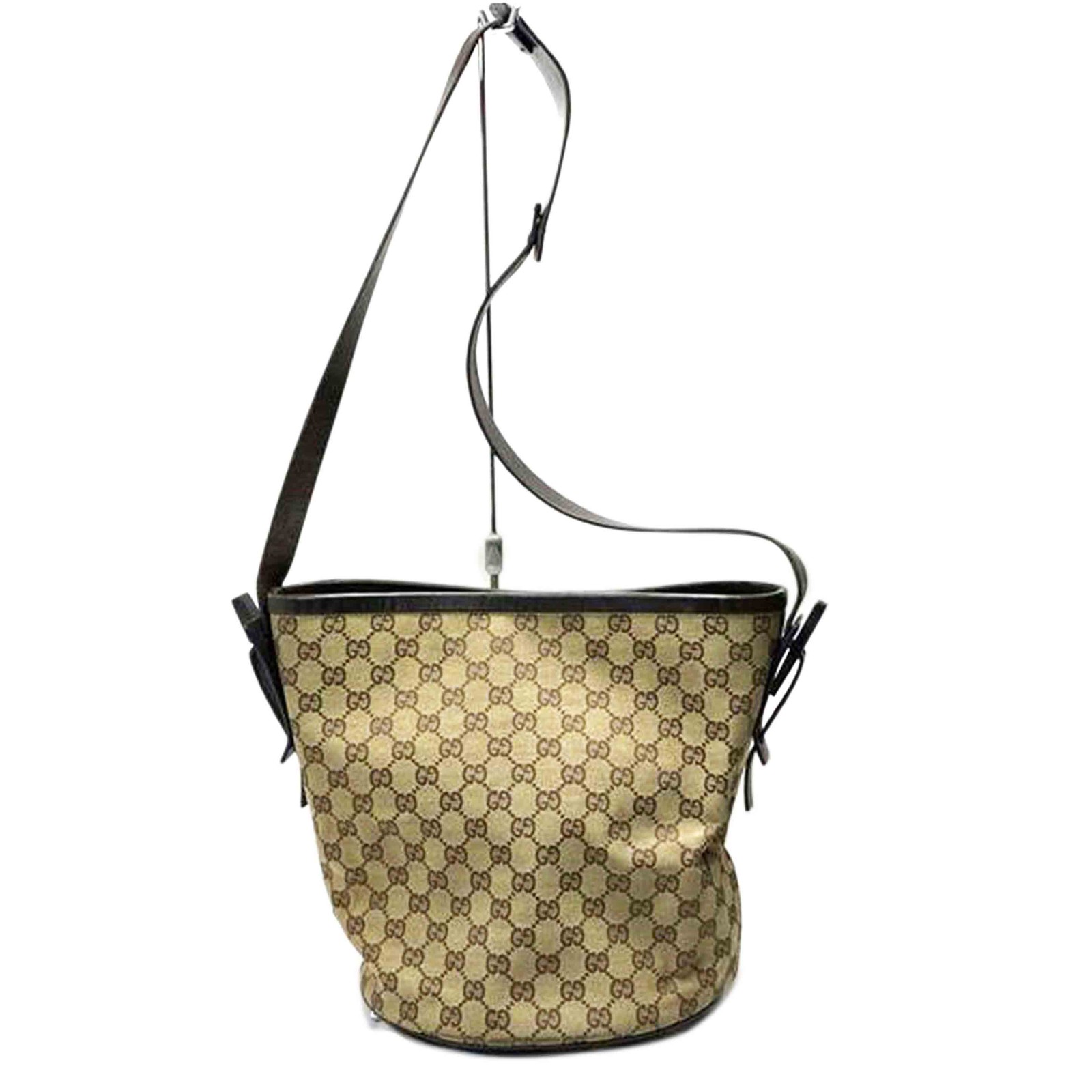 Gucci GG Canvas Shoulder Bag Crossbody Used BC Condition W33cm H27.5cm